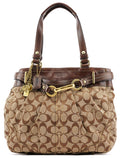 F12467 Beige Brown Hamptons Tote Bag