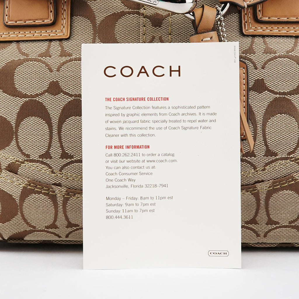 F13065 Beige Signature Hampton Tote Bag