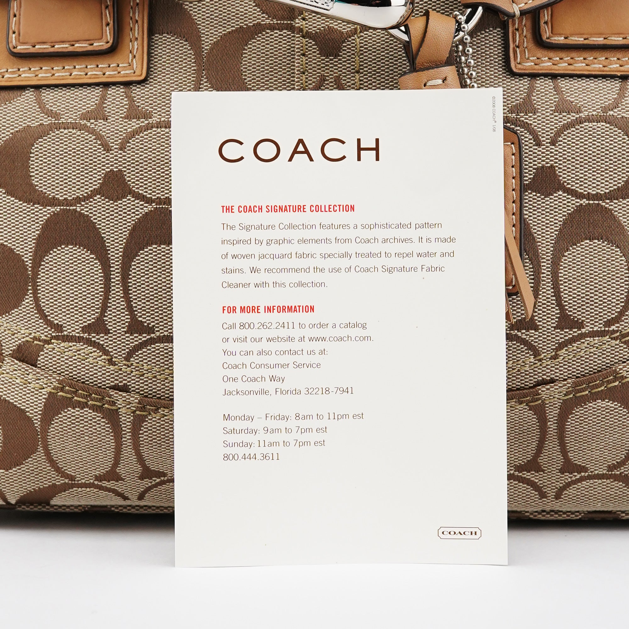 F13065 Beige Signature Hampton Tote Bag
