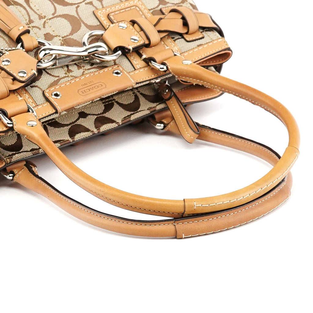 F13065 Beige Signature Hampton Tote Bag