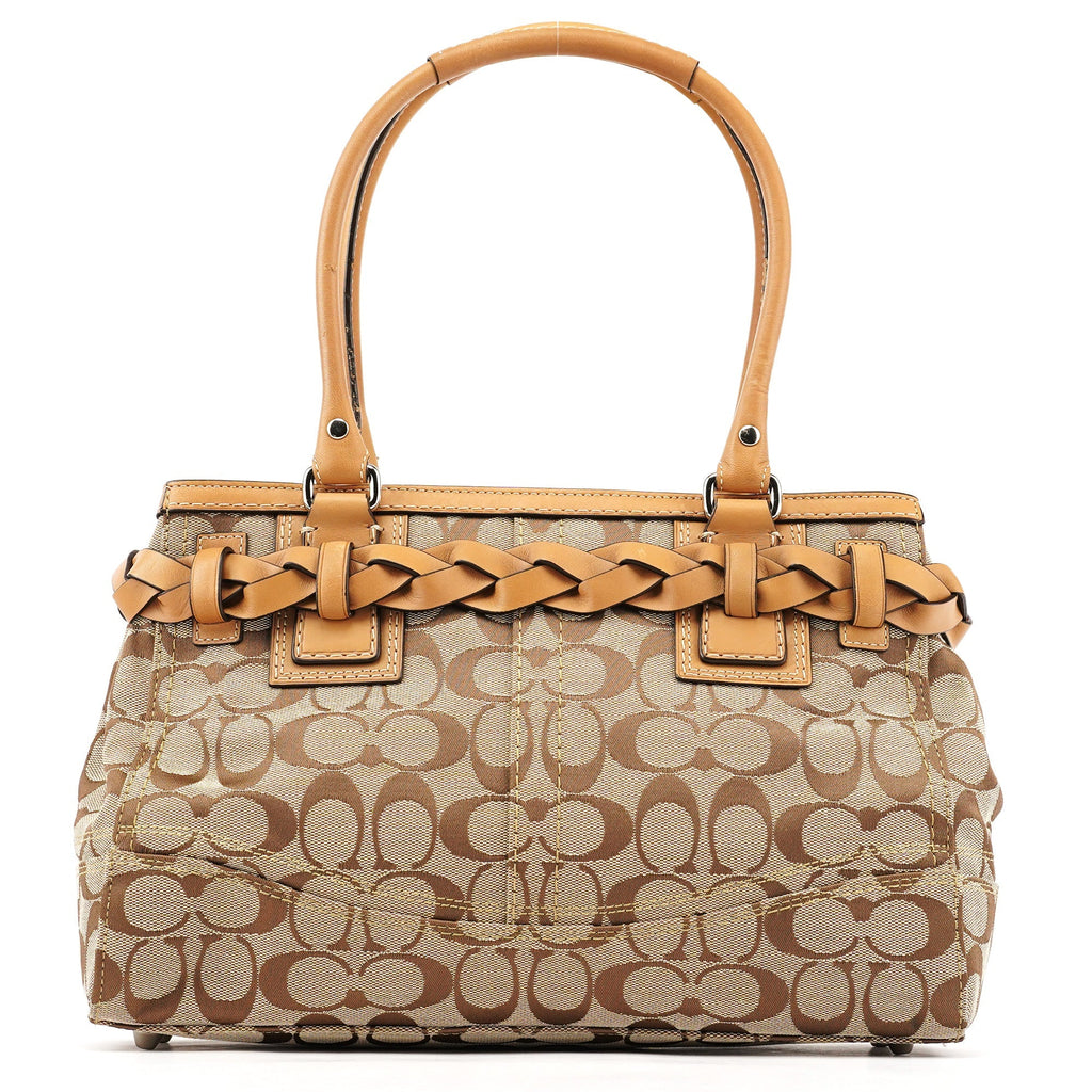 F13065 Beige Signature Hampton Tote Bag