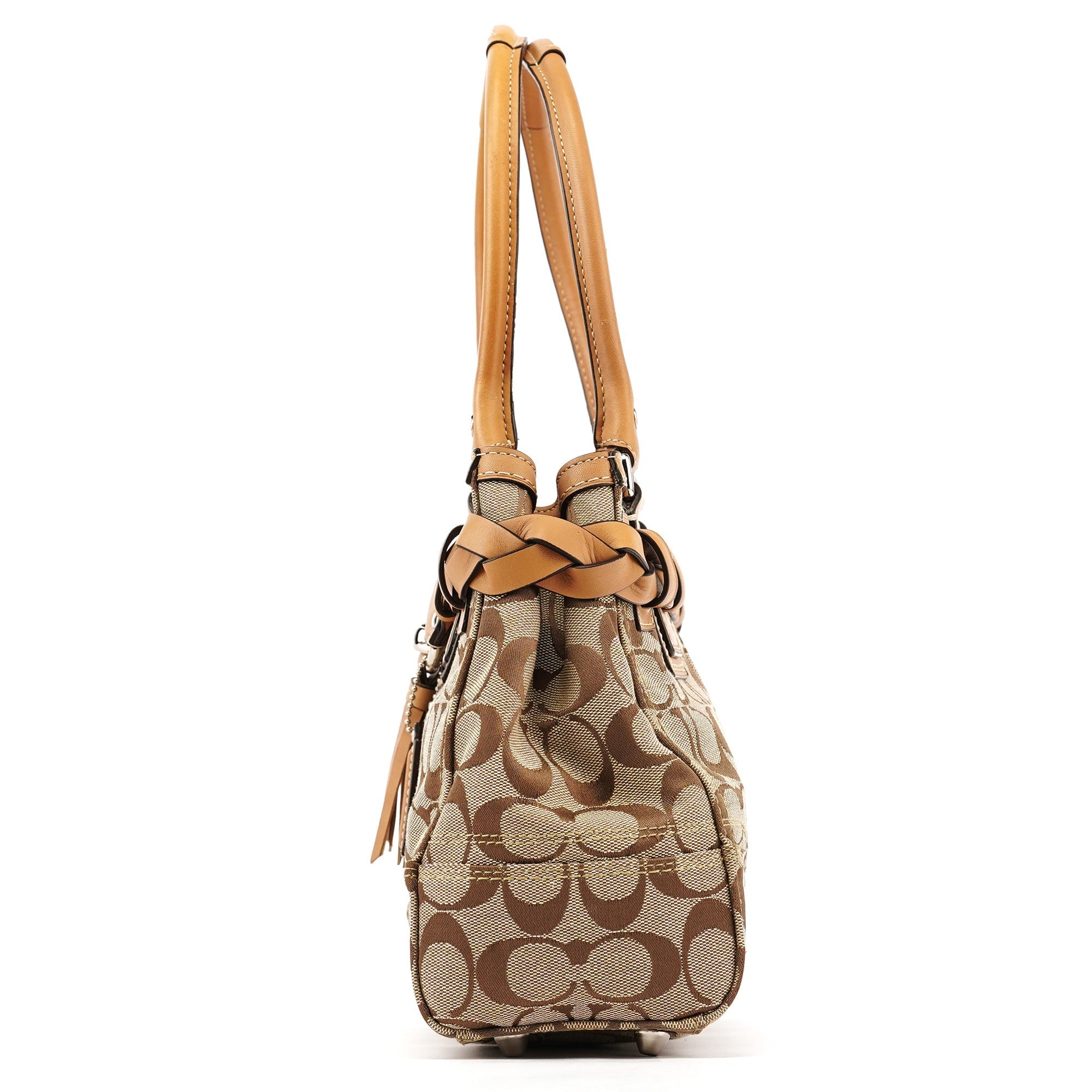 F13065 Beige Signature Hampton Tote Bag