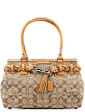 F13065 Beige Signature Hampton Tote Bag