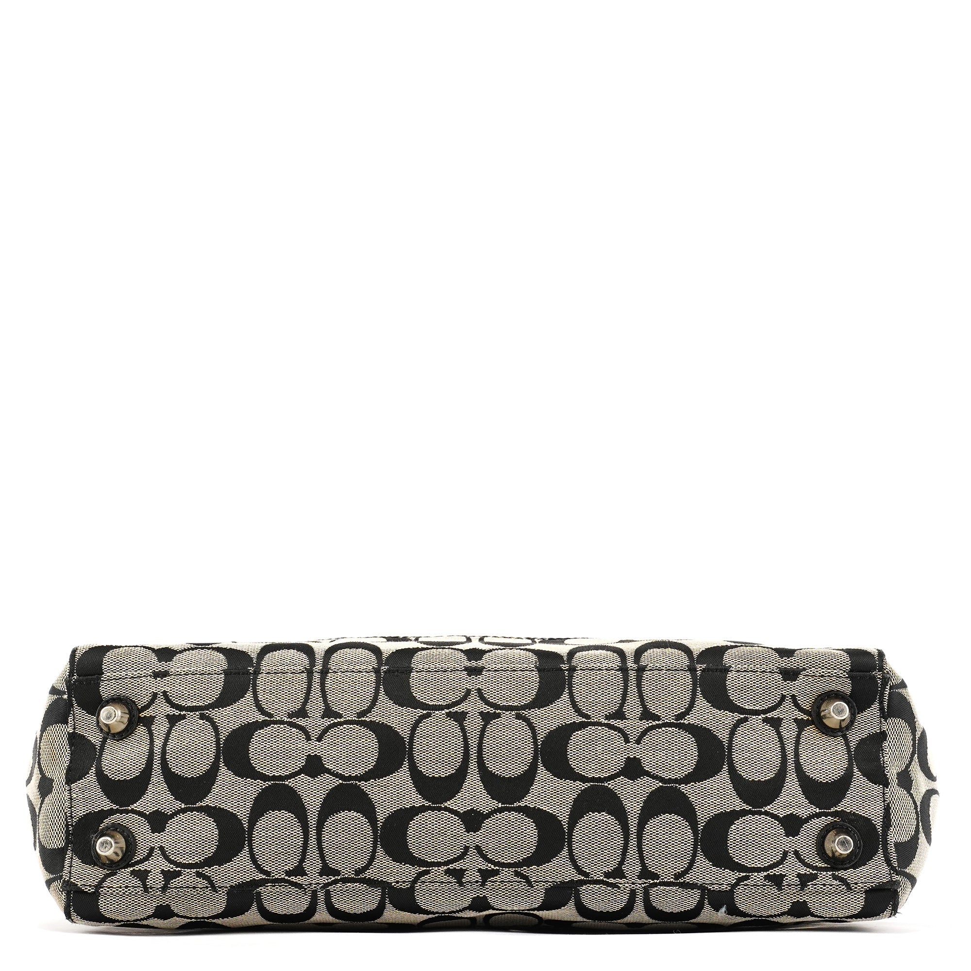 F13065 Grey Black Signature Hamptons Tote Bag