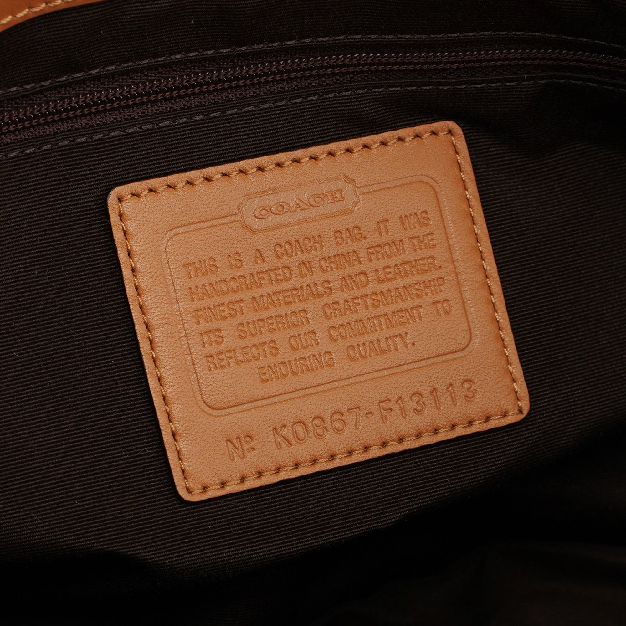 F13113 Beige Signature C Soho Shoulder Bag
