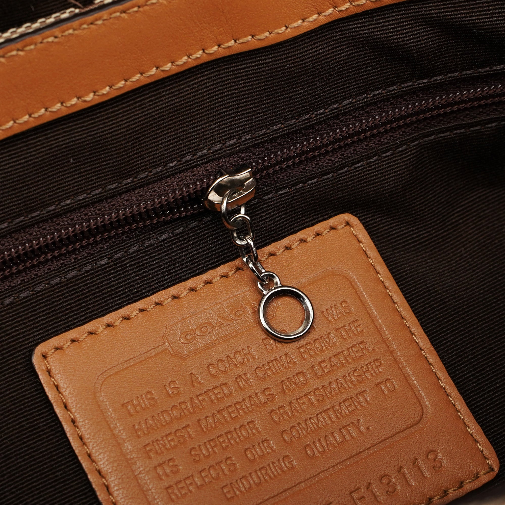F13113 Beige Signature C Soho Shoulder Bag