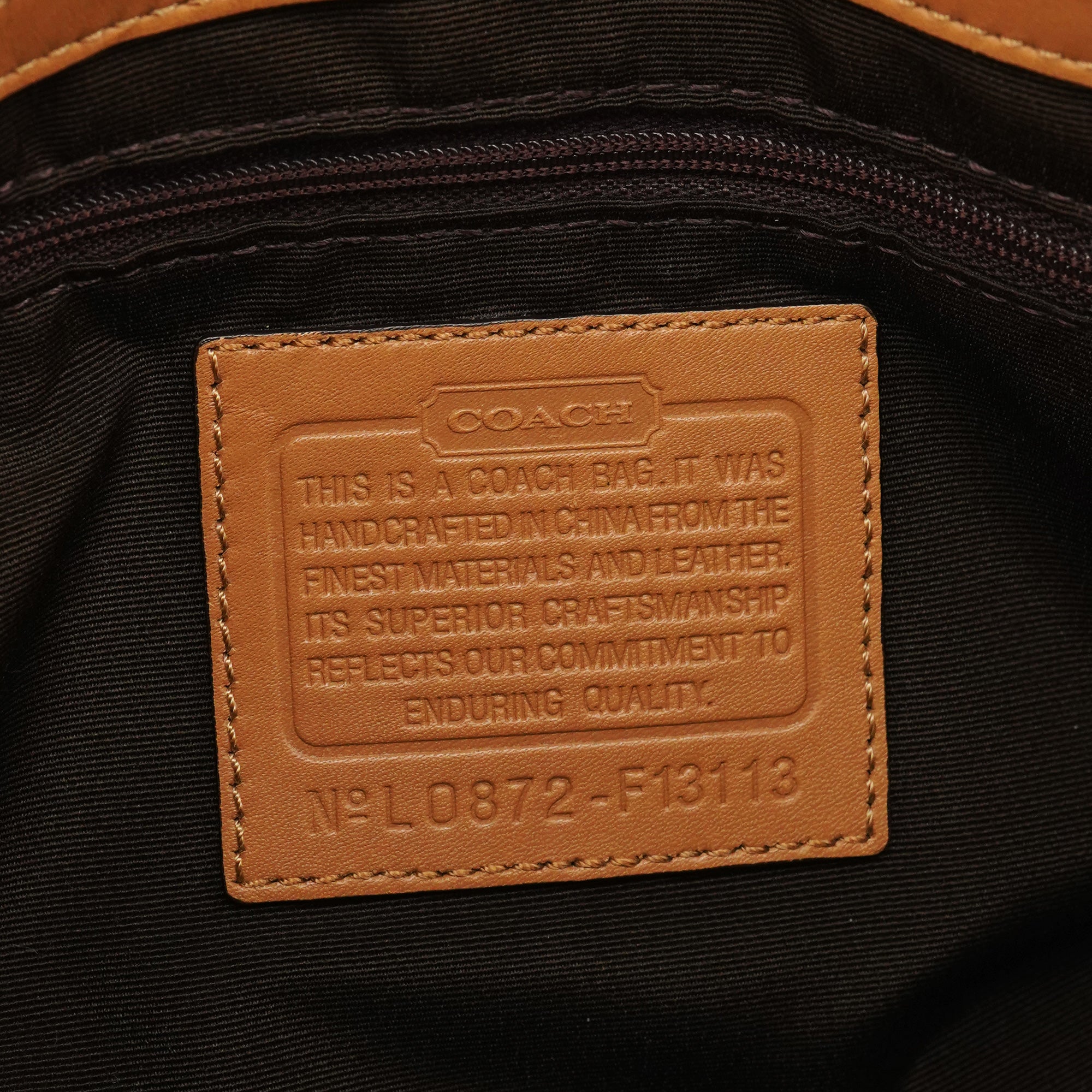 F13113 Beige Signature Soho Shoulder Bag