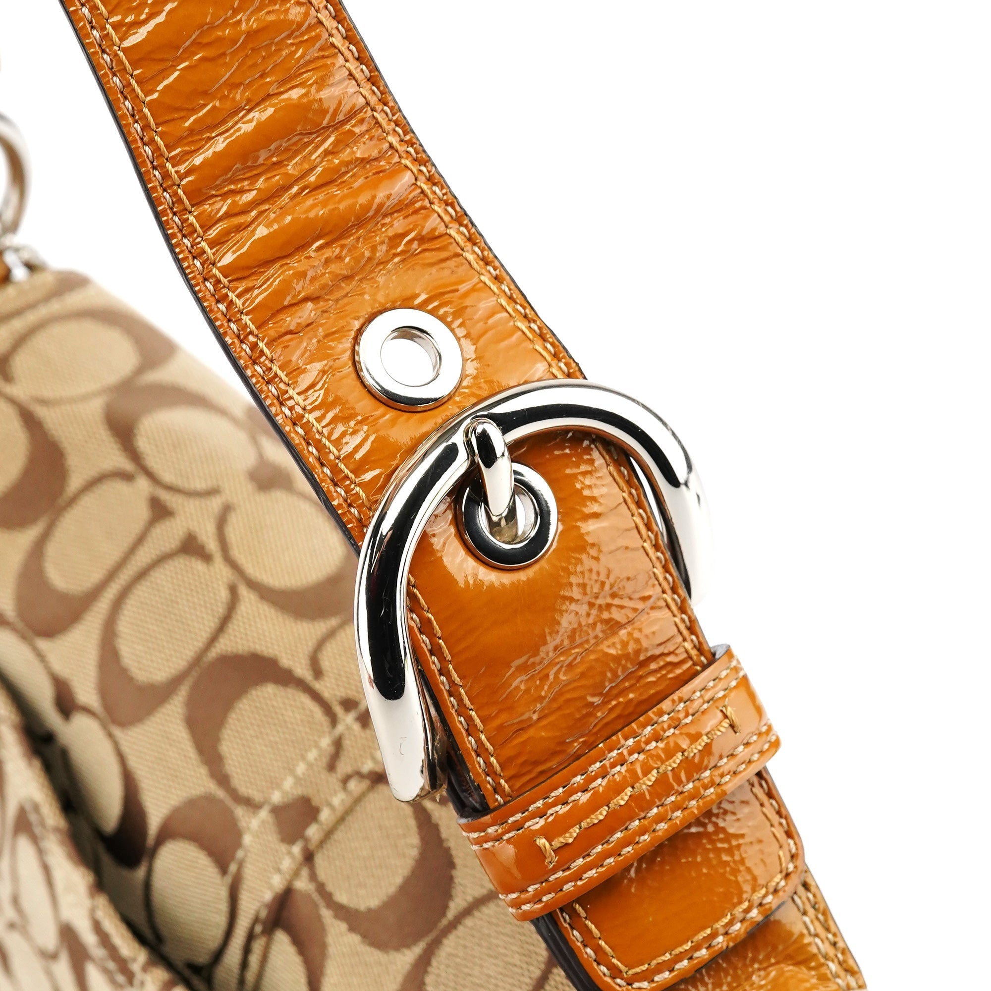 F13113 Beige Signature Soho Shoulder Bag