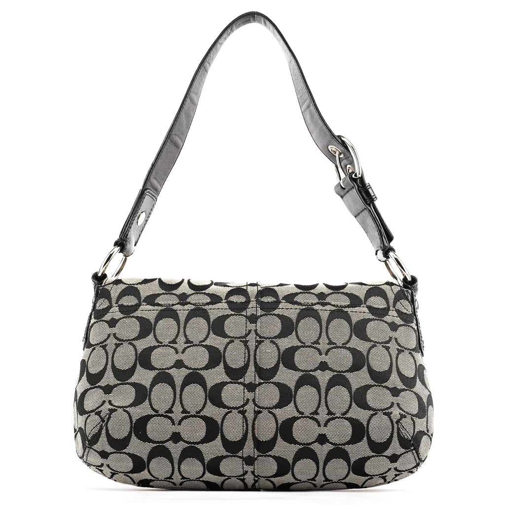 F13113 Grey Black Signature Soho Shoulder Bag