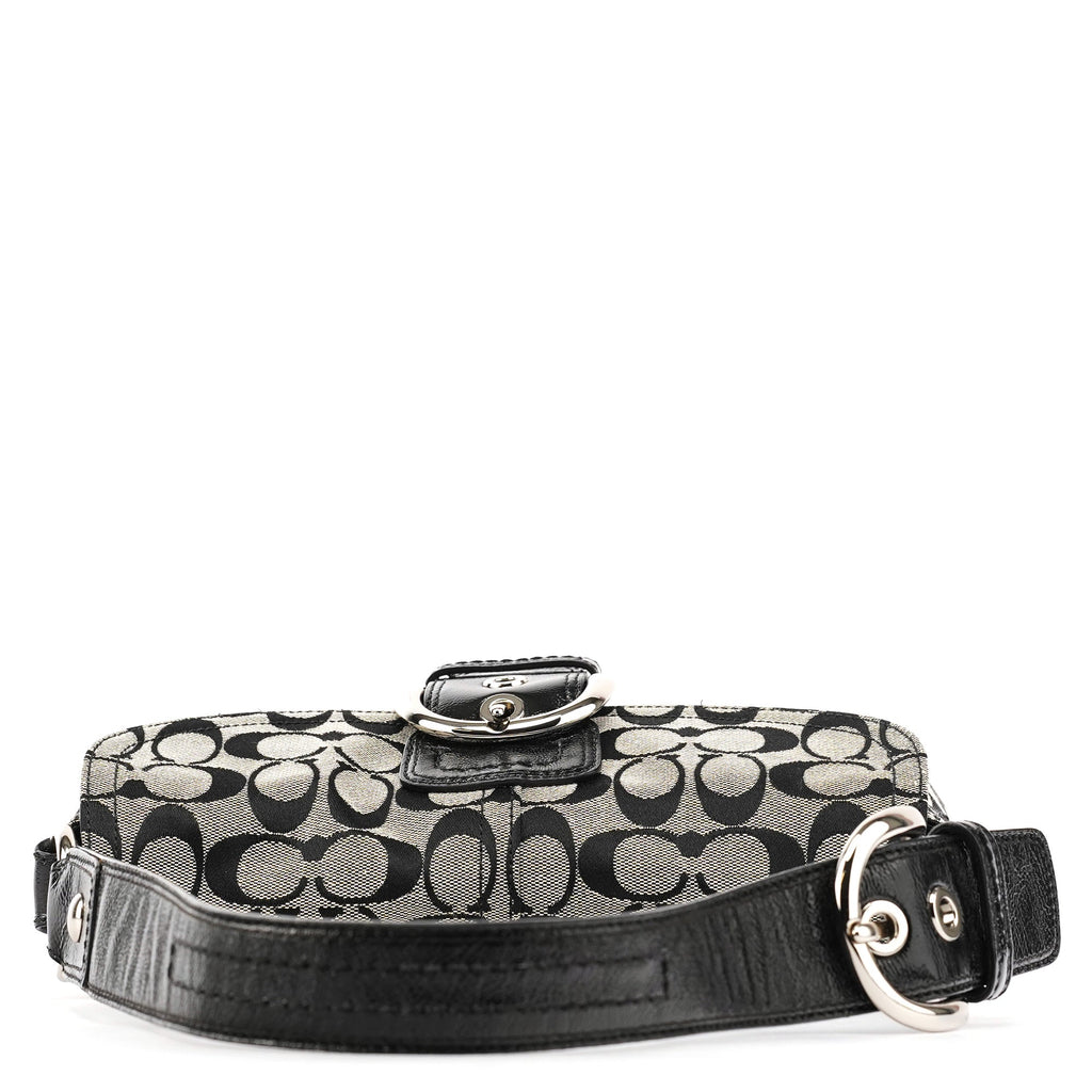 F13113 Grey Black Signature Soho Shoulder Bag