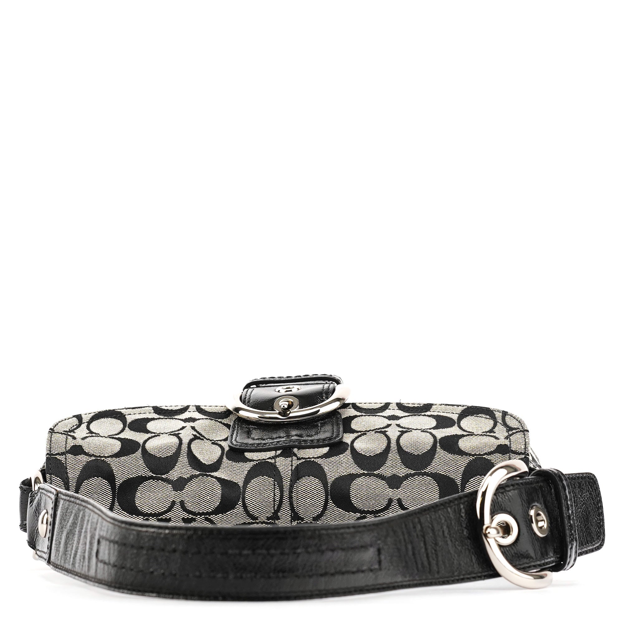 F13113 Grey Black Signature Soho Shoulder Bag
