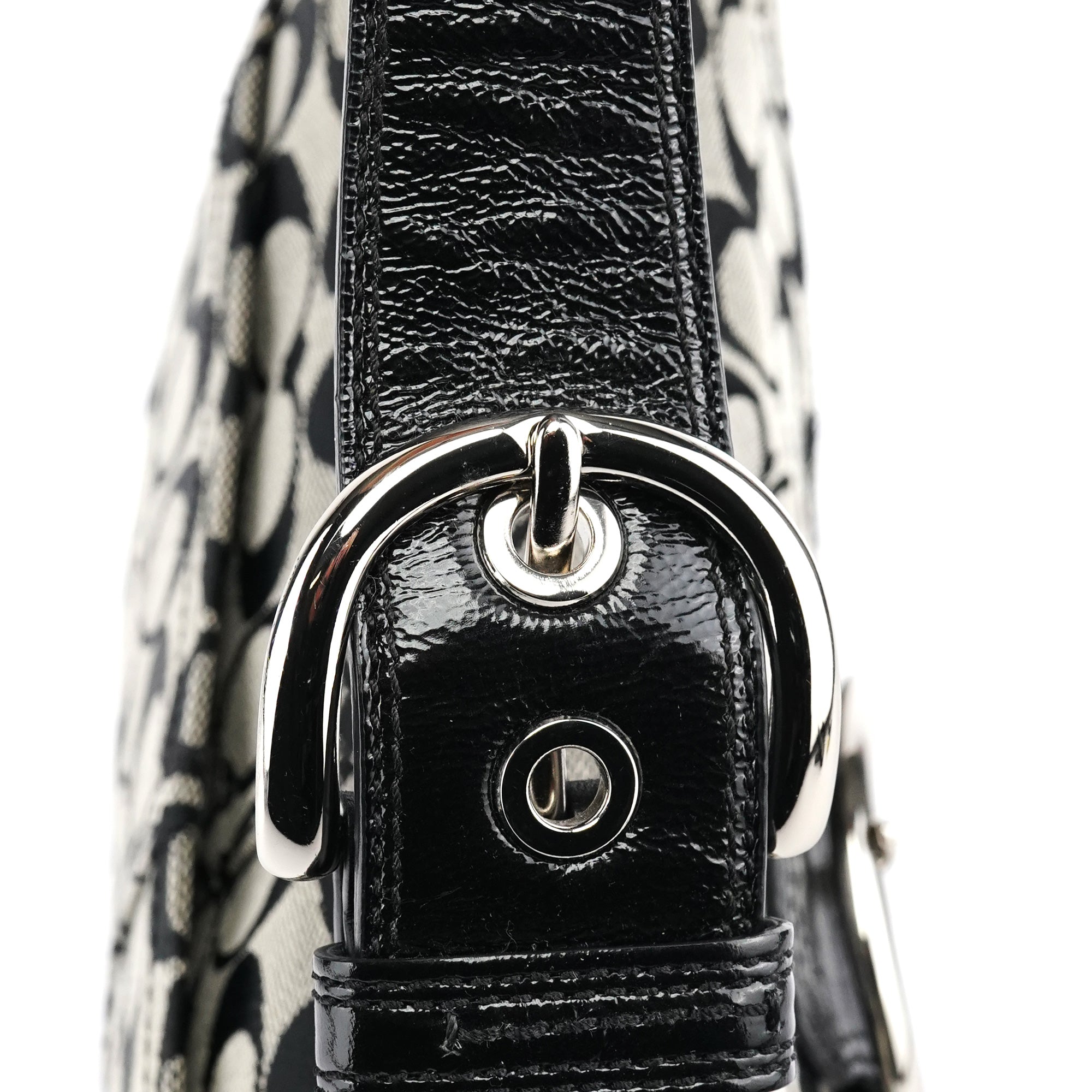 F13113 Grey Black Signature Soho Shoulder Bag