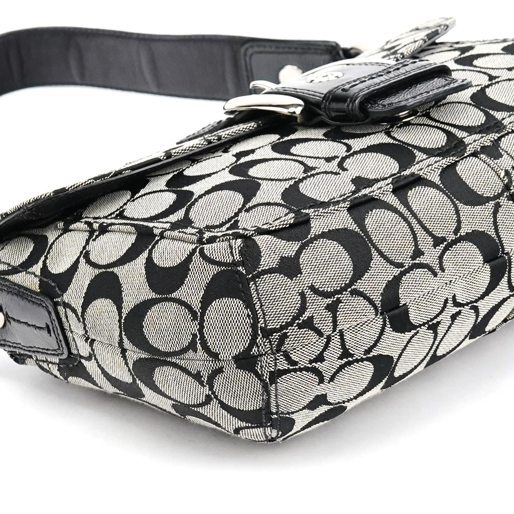 F13113 Grey Black Signature Soho Shoulder Bag