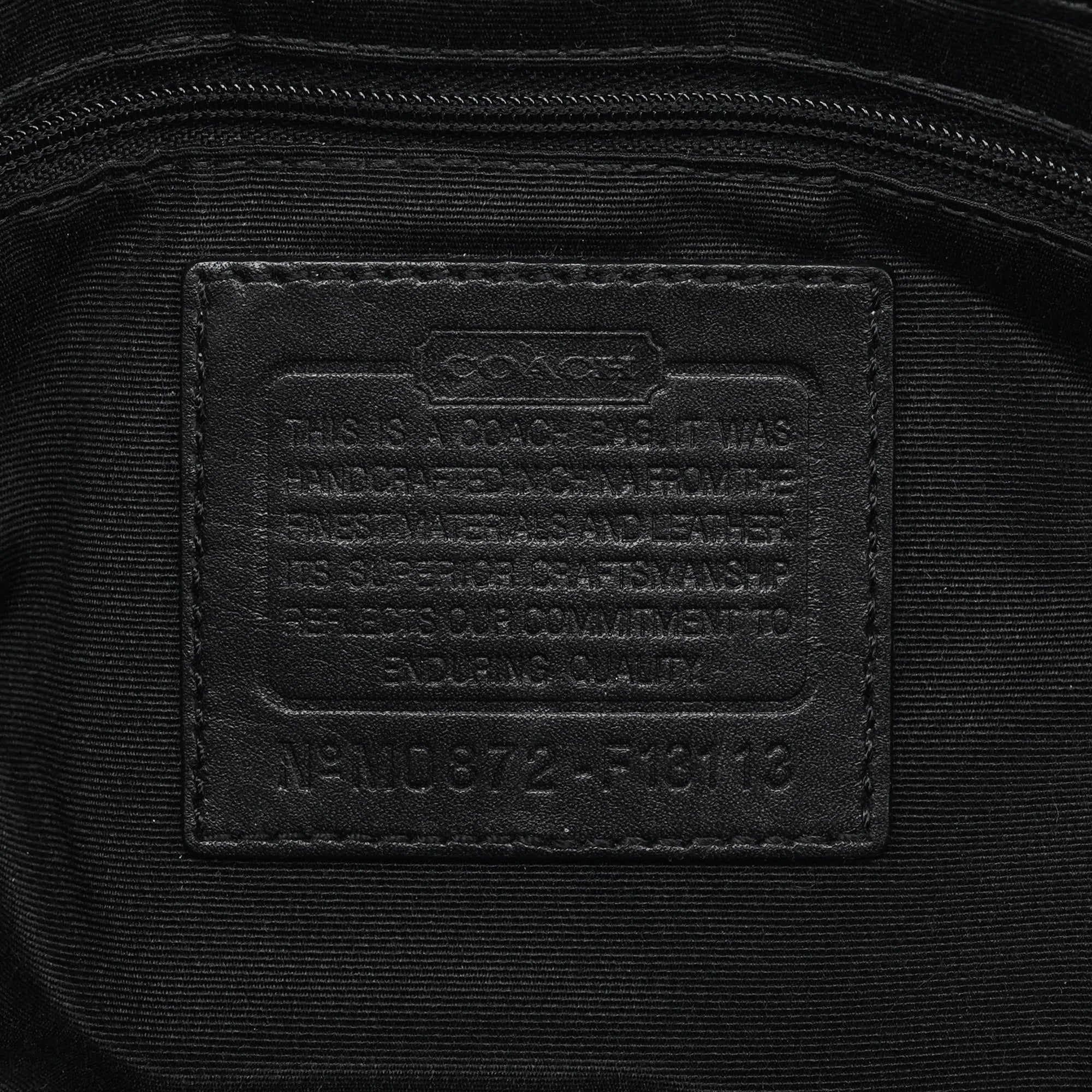 F13113 Grey Black Signature Soho Shoulder Bag