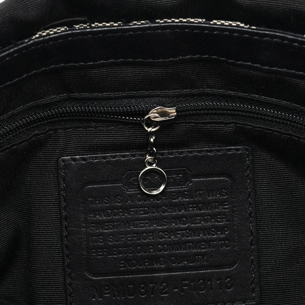 F13113 Grey Black Signature Soho Shoulder Bag
