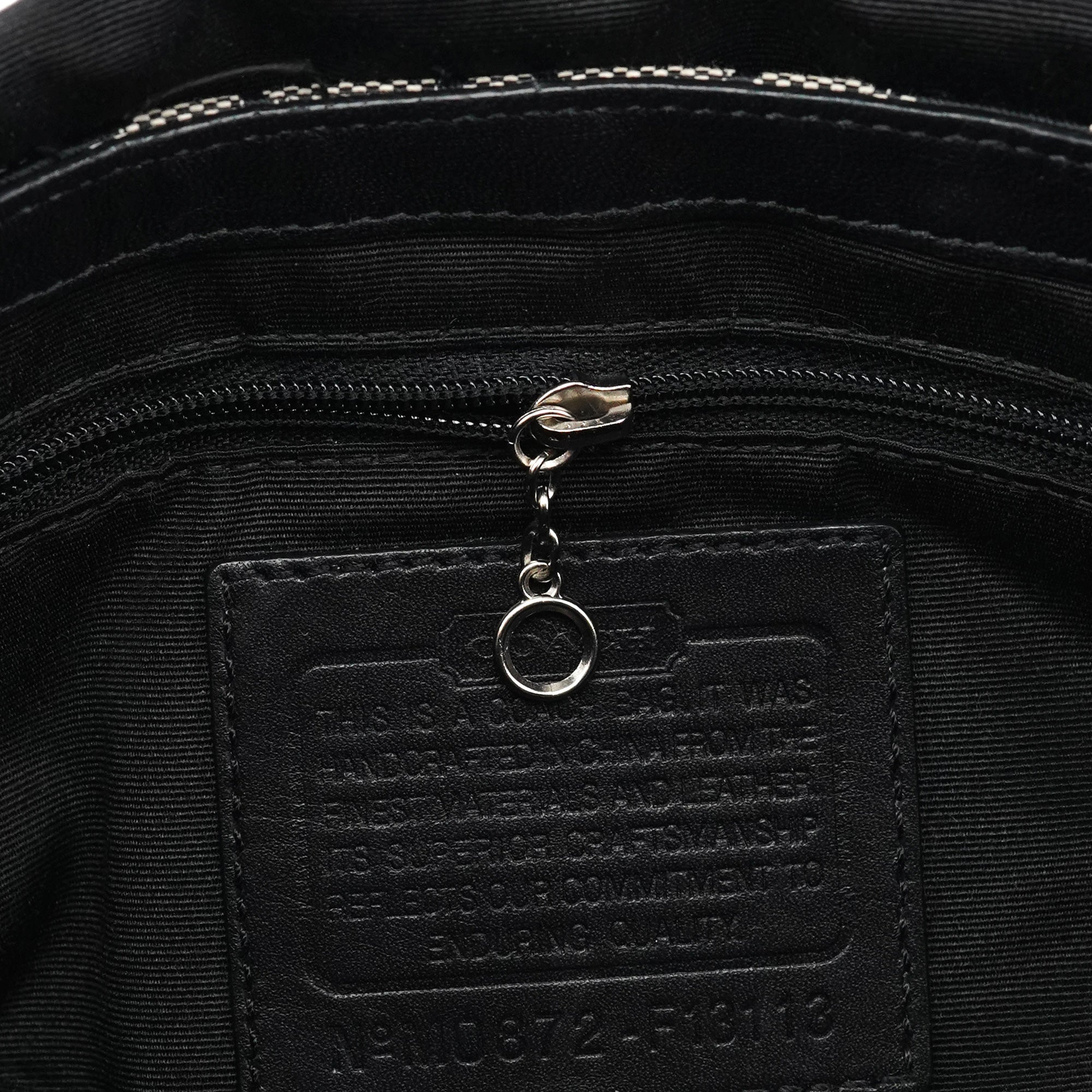 F13113 Grey Black Signature Soho Shoulder Bag