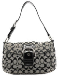 F13113 Grey Black Signature Soho Shoulder Bag