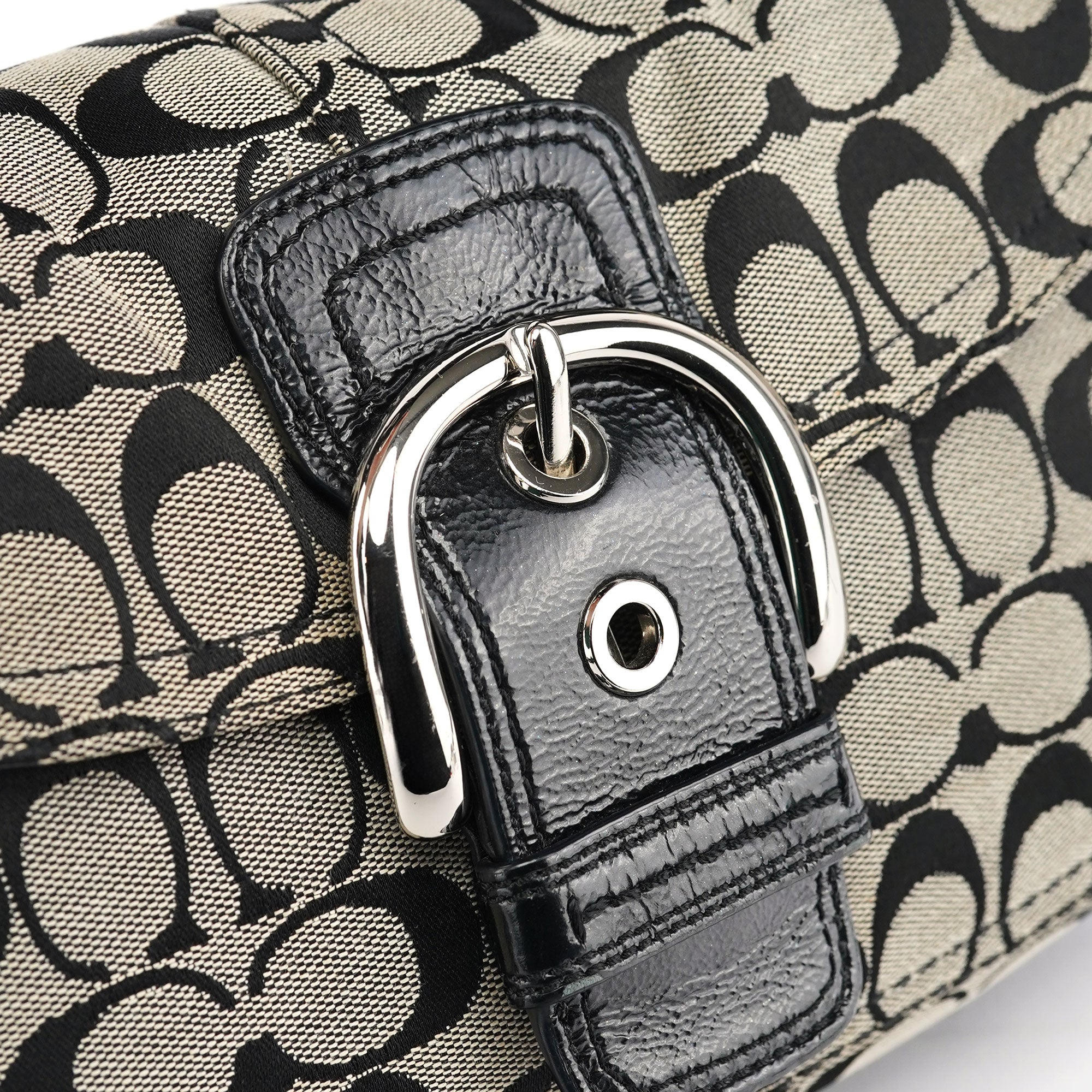 F13113 Grey Black Soho Shoulder Bag