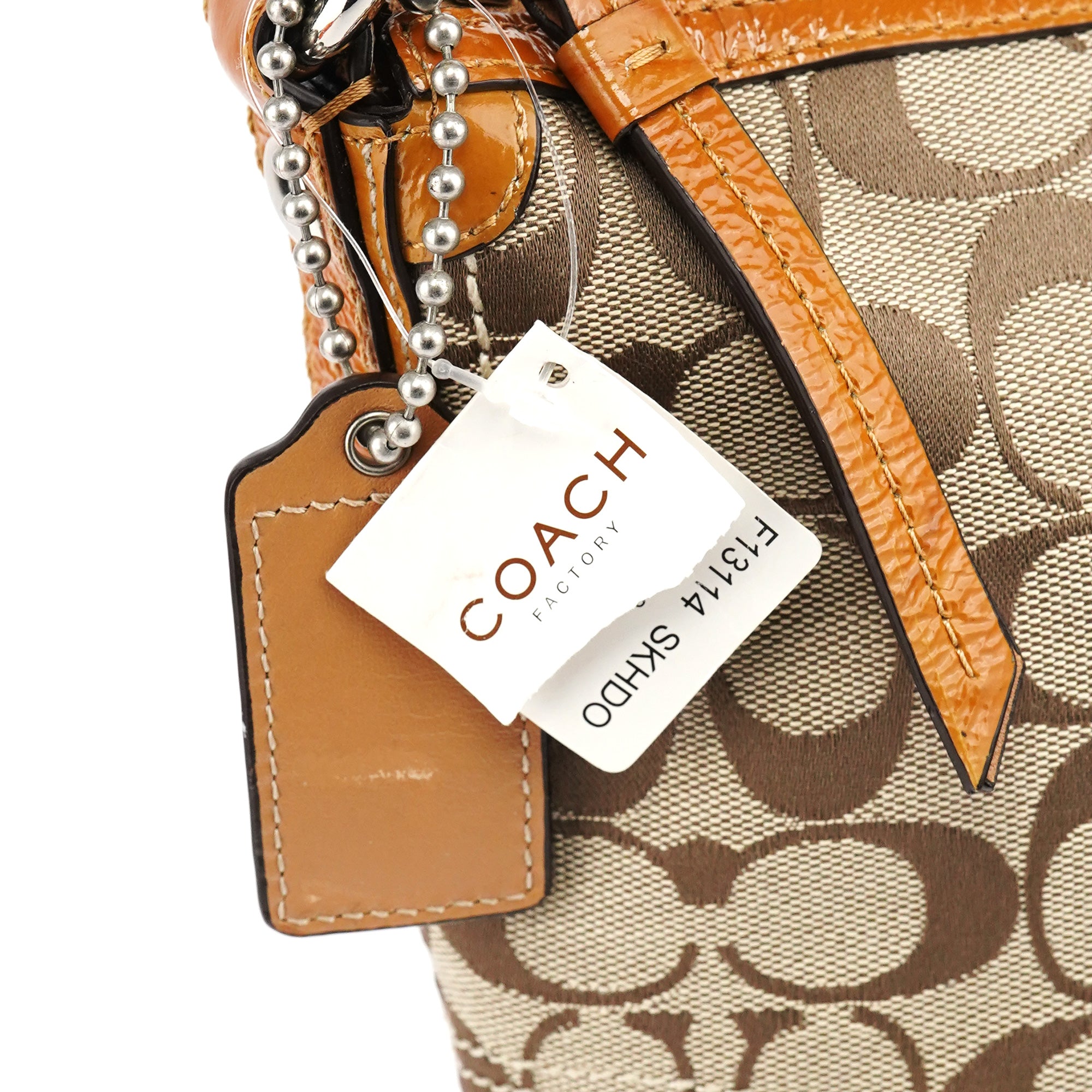 F13114 Beige Signature Soho Shoulder Bag