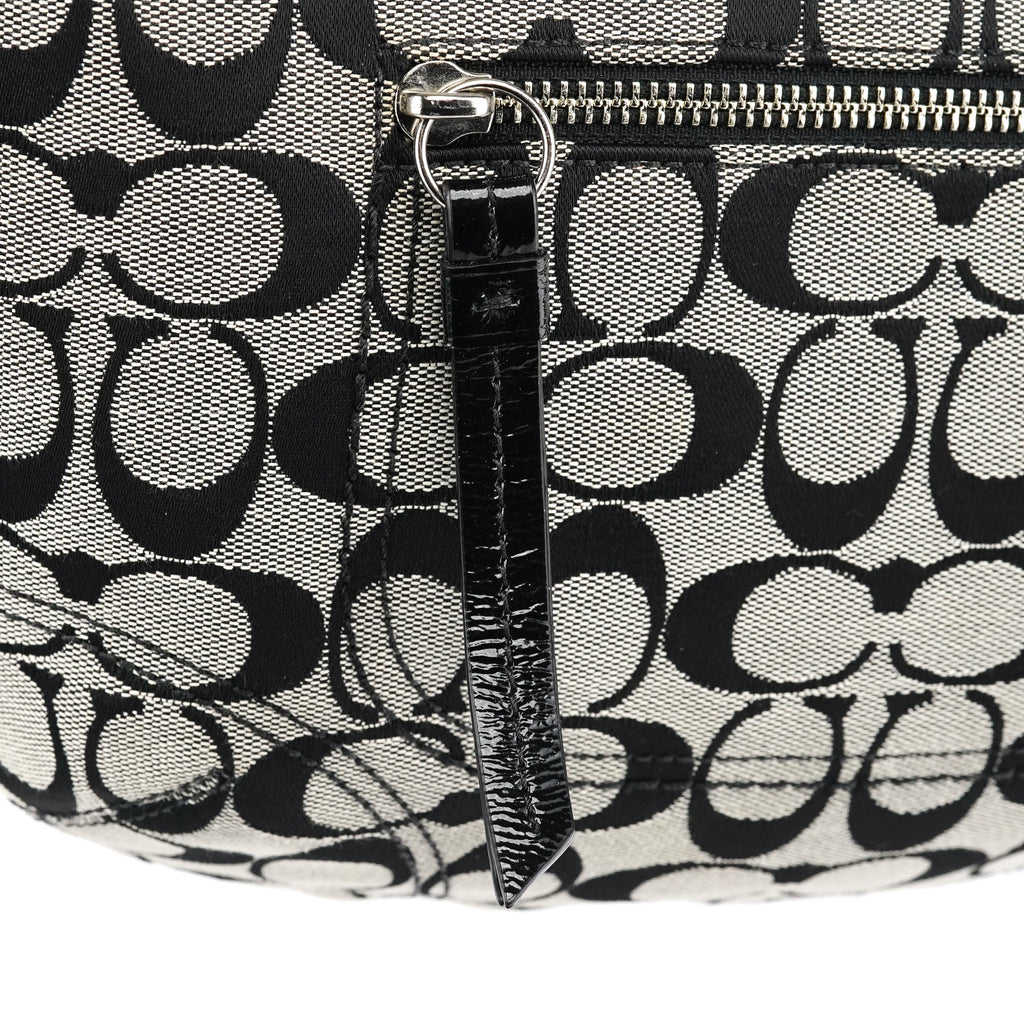 F13114 Grey Black Signature Soho Shoulder Bag