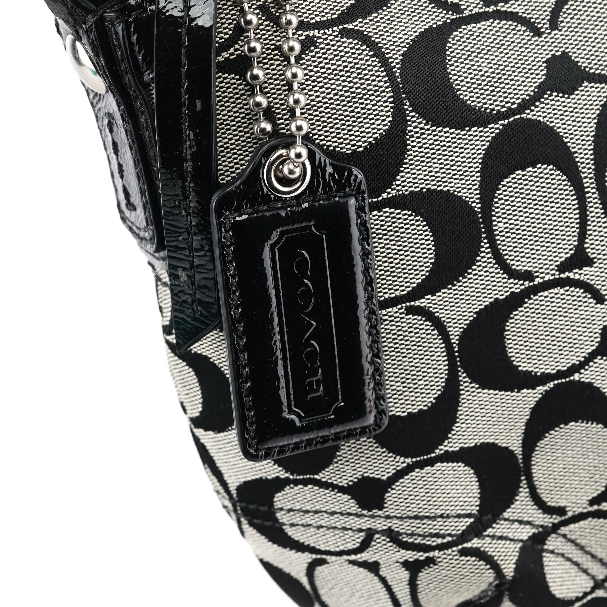 F13114 Grey Black Signature Soho Shoulder Bag