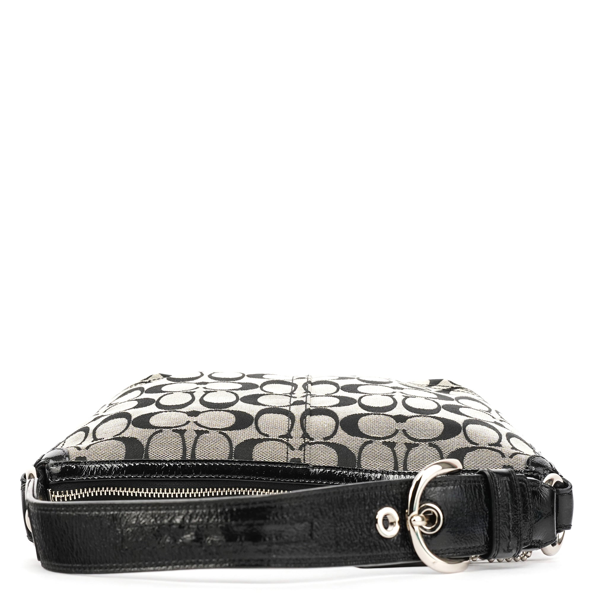F13114 Grey Black Signature Soho Shoulder Bag