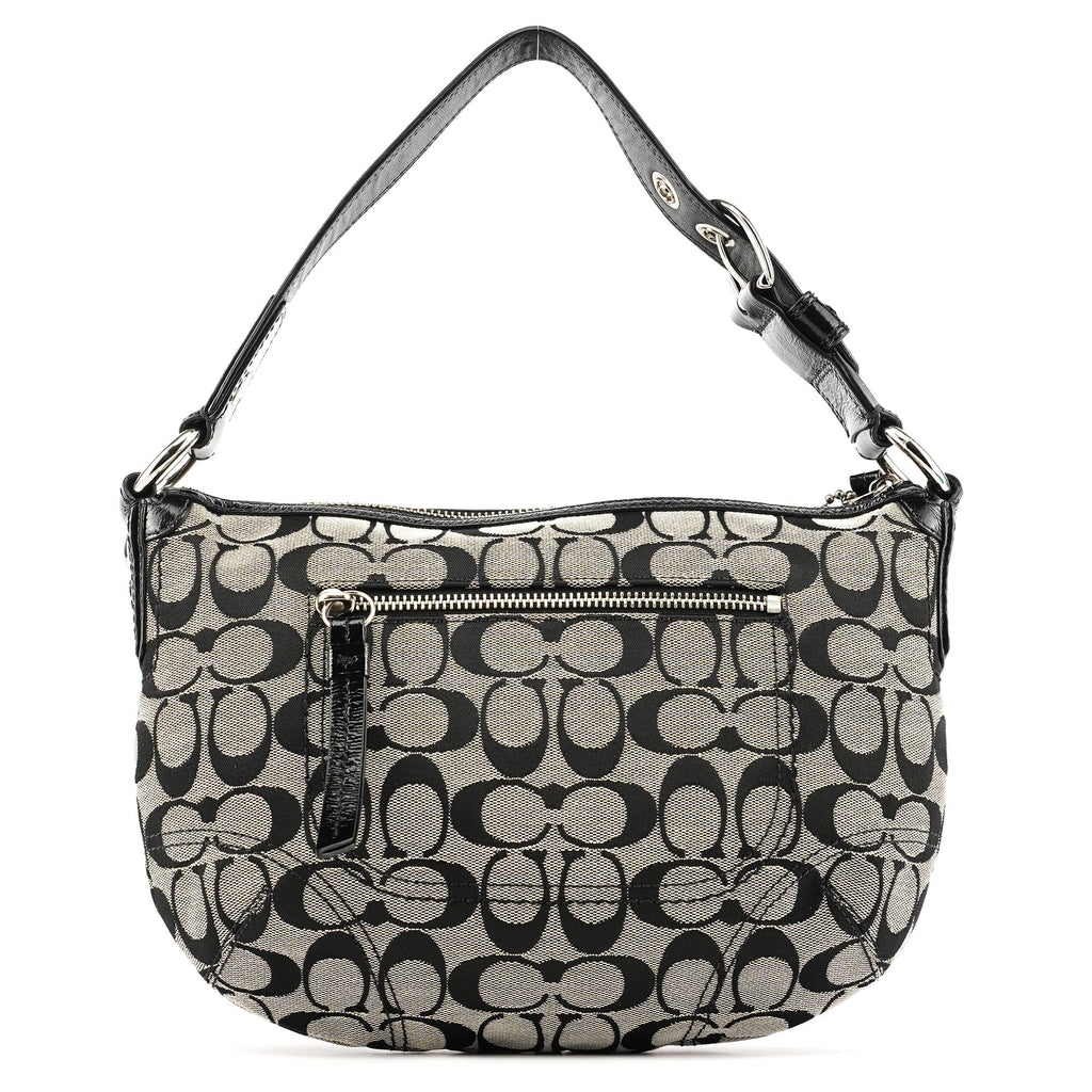 F13114 Grey Black Signature Soho Shoulder Bag