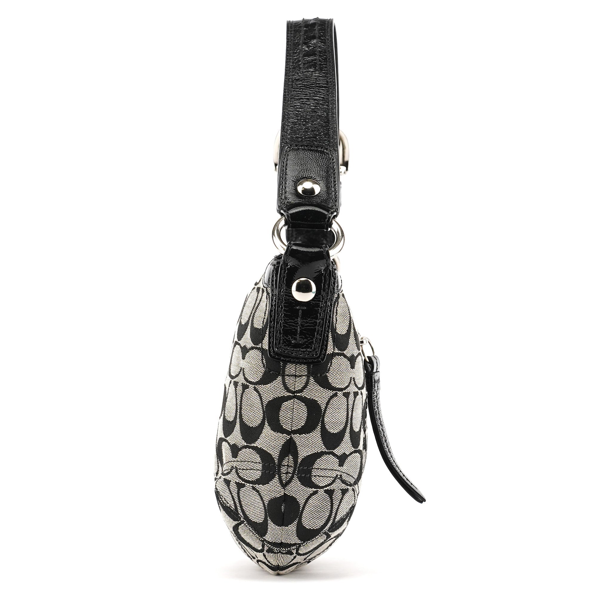 F13114 Grey Black Signature Soho Shoulder Bag