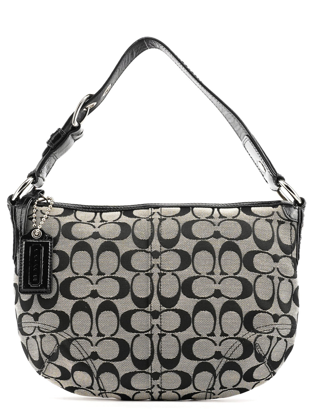 F13114 Grey Black Signature Soho Shoulder Bag
