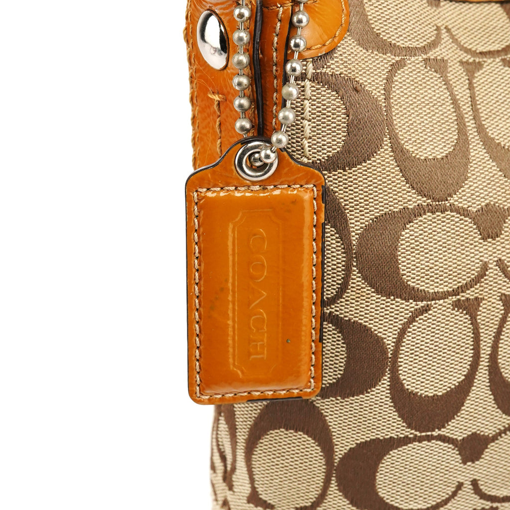 F13115 Beige Signature Hobo Shoulder Bag