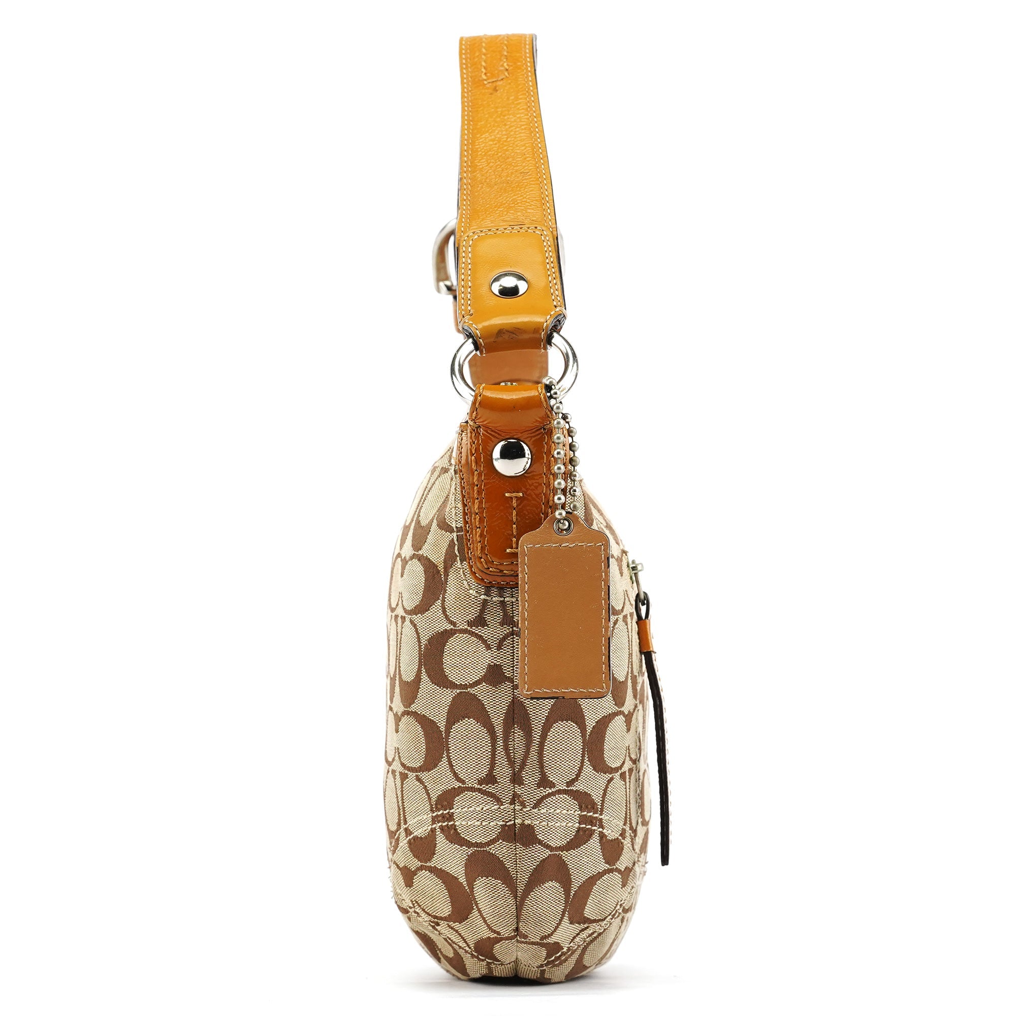 F13115 Beige Signature Hobo Shoulder Bag