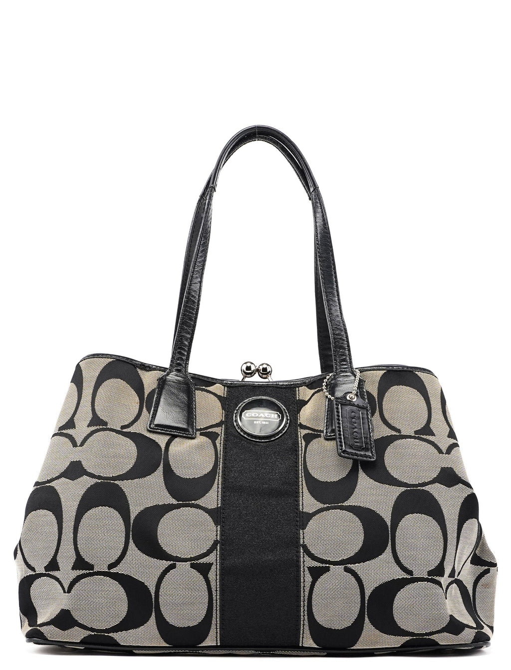 F13533 Grey Signature C Tote Bag