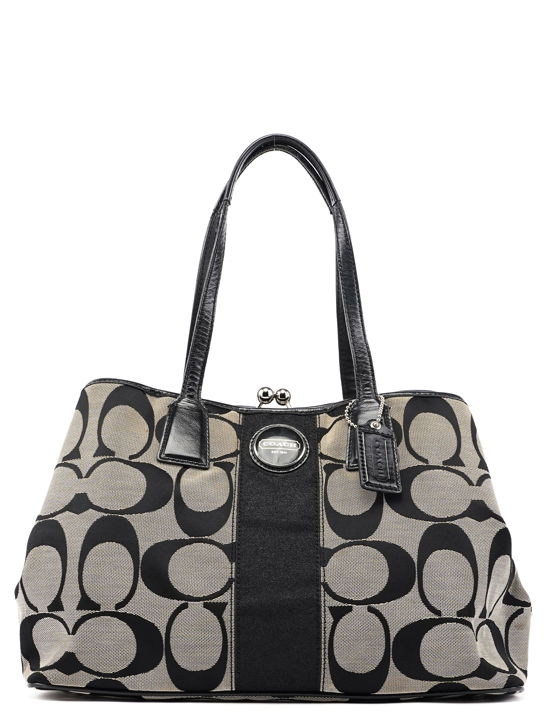 F13533 Grey Signature C Tote Bag