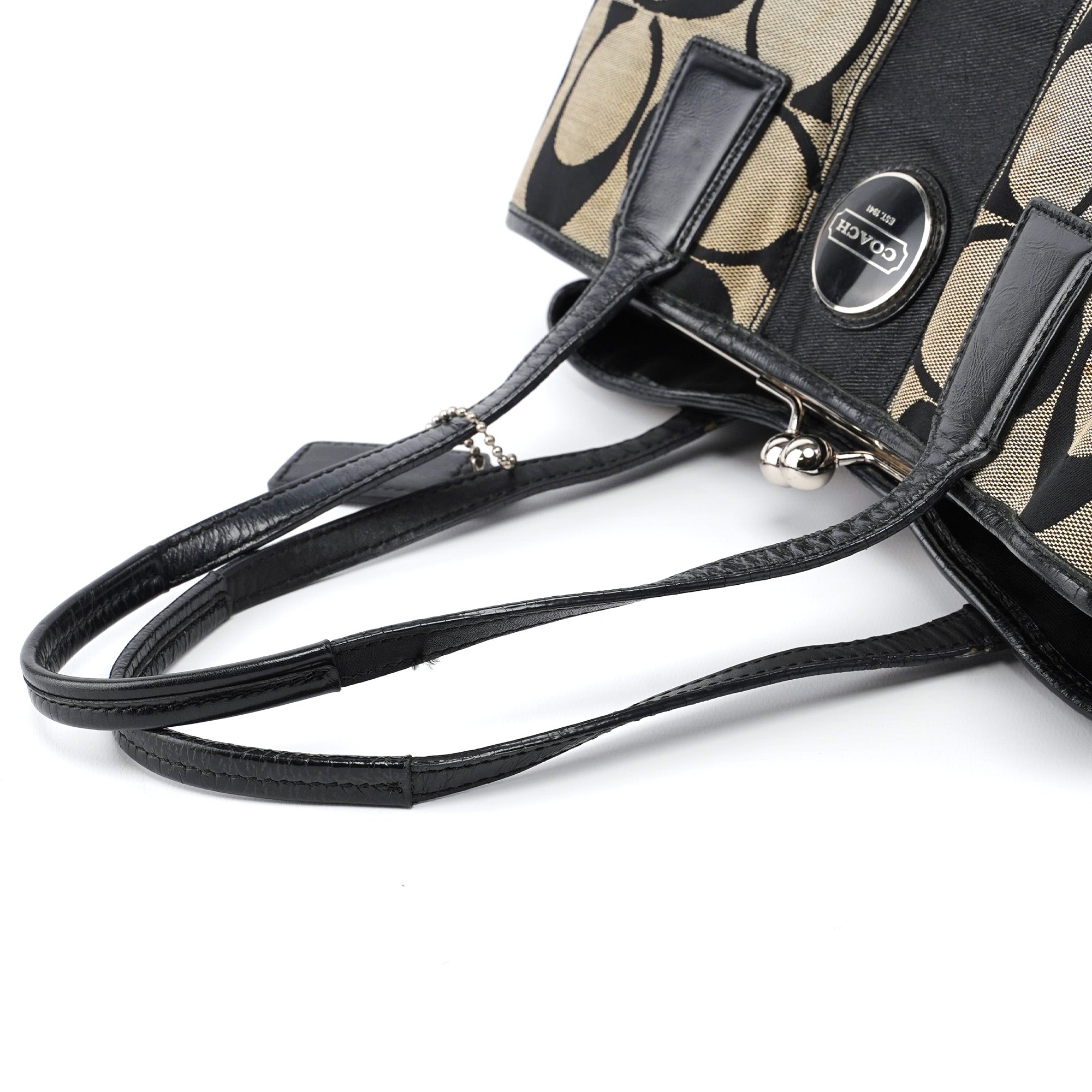 F13533 Grey Signature C Tote Bag