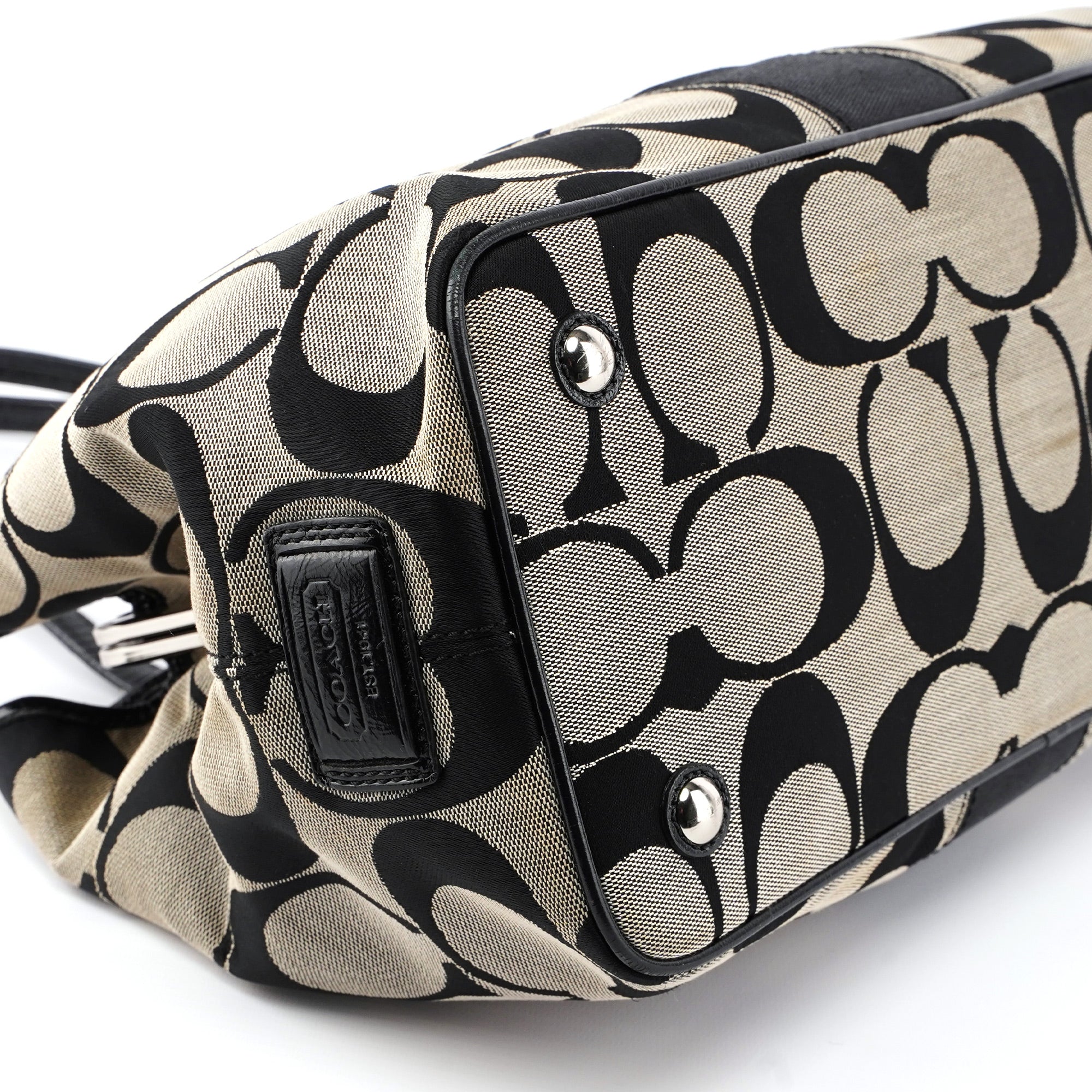 F13533 Grey Signature C Tote Bag
