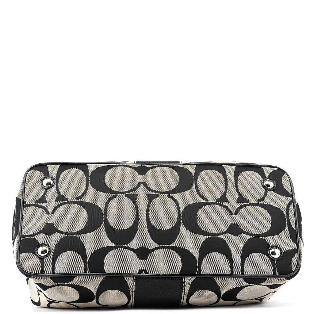 F13533 Grey Signature C Tote Bag