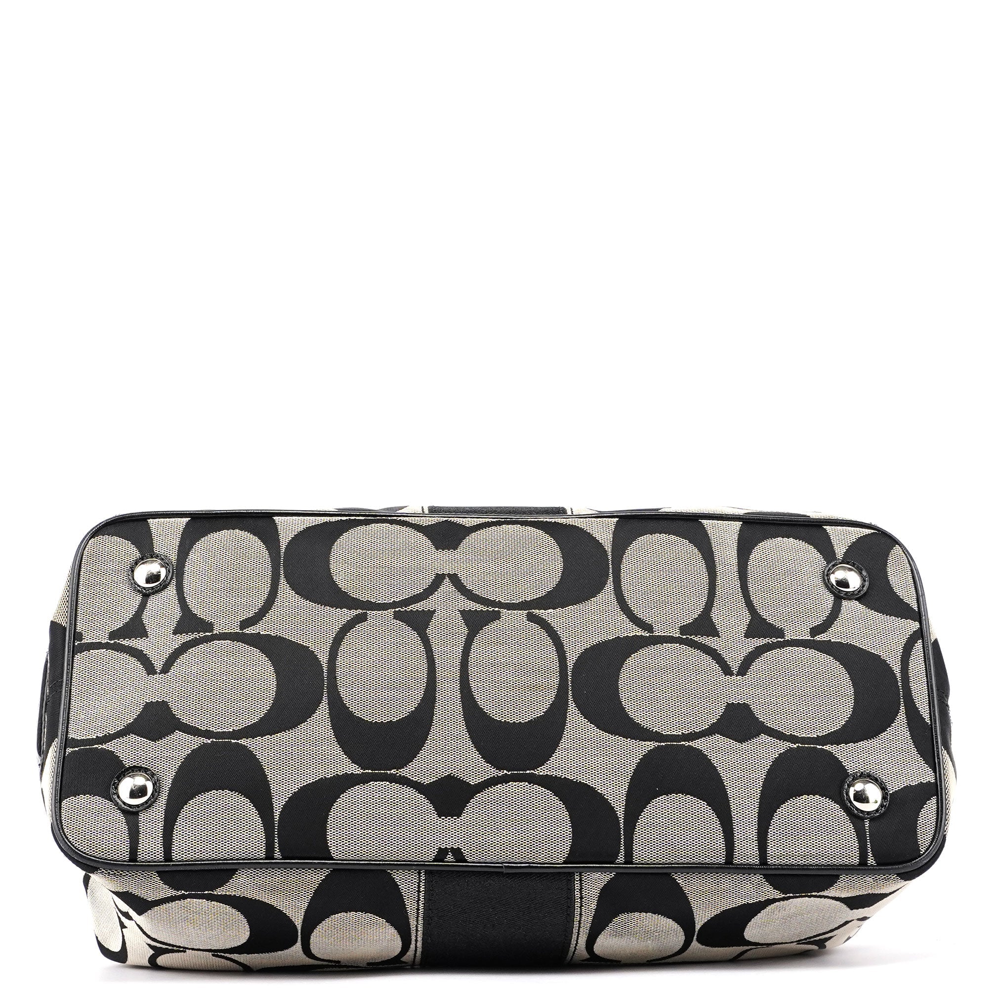 F13533 Grey Signature C Tote Bag