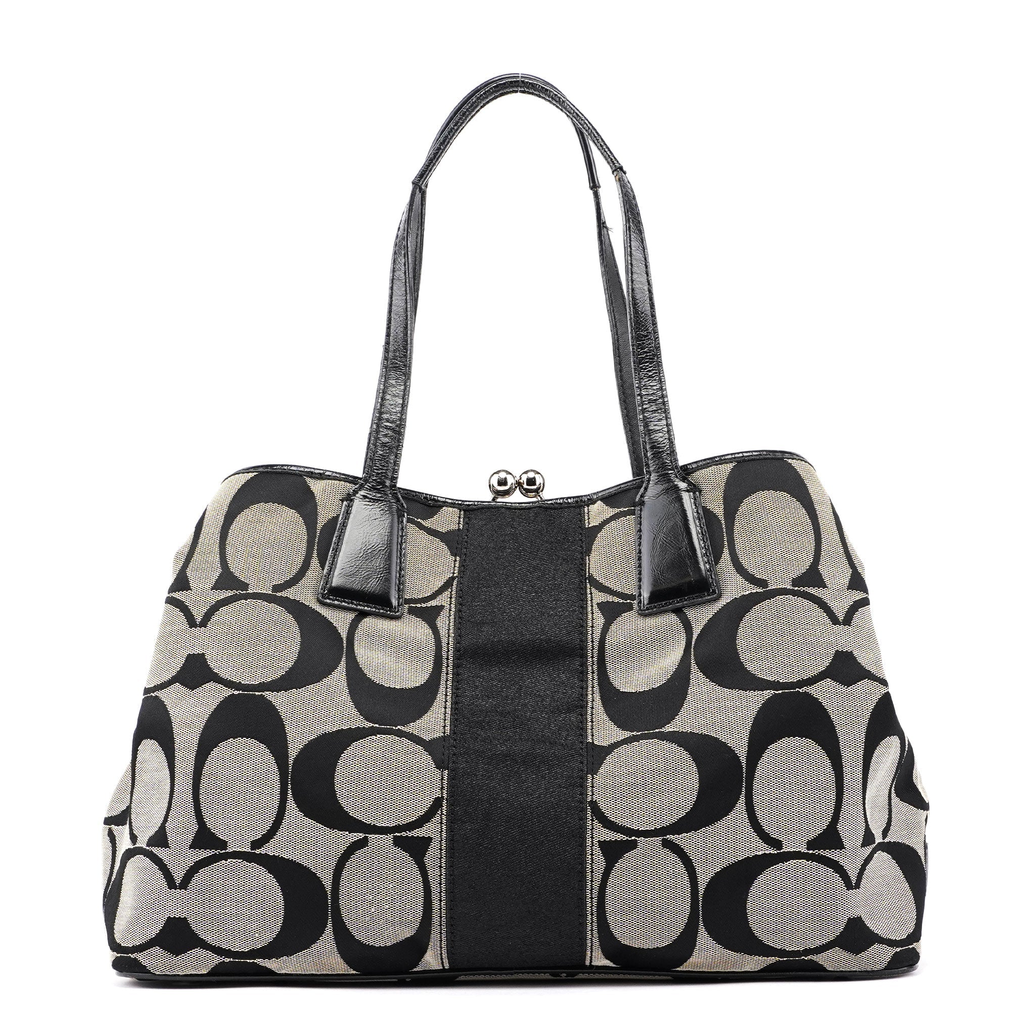 F13533 Grey Signature C Tote Bag