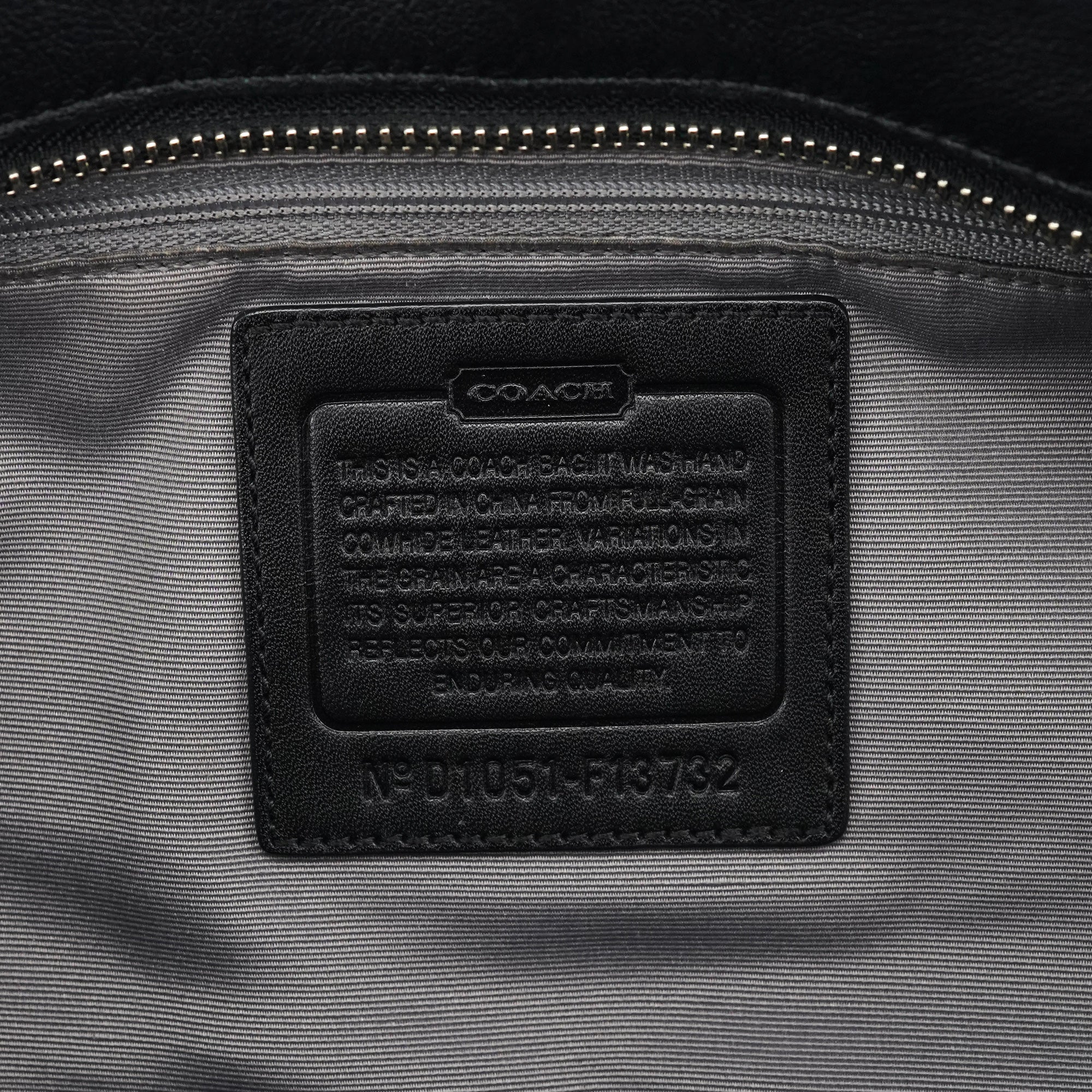 F13732 Black Leather Ruched Soho Tote Bag