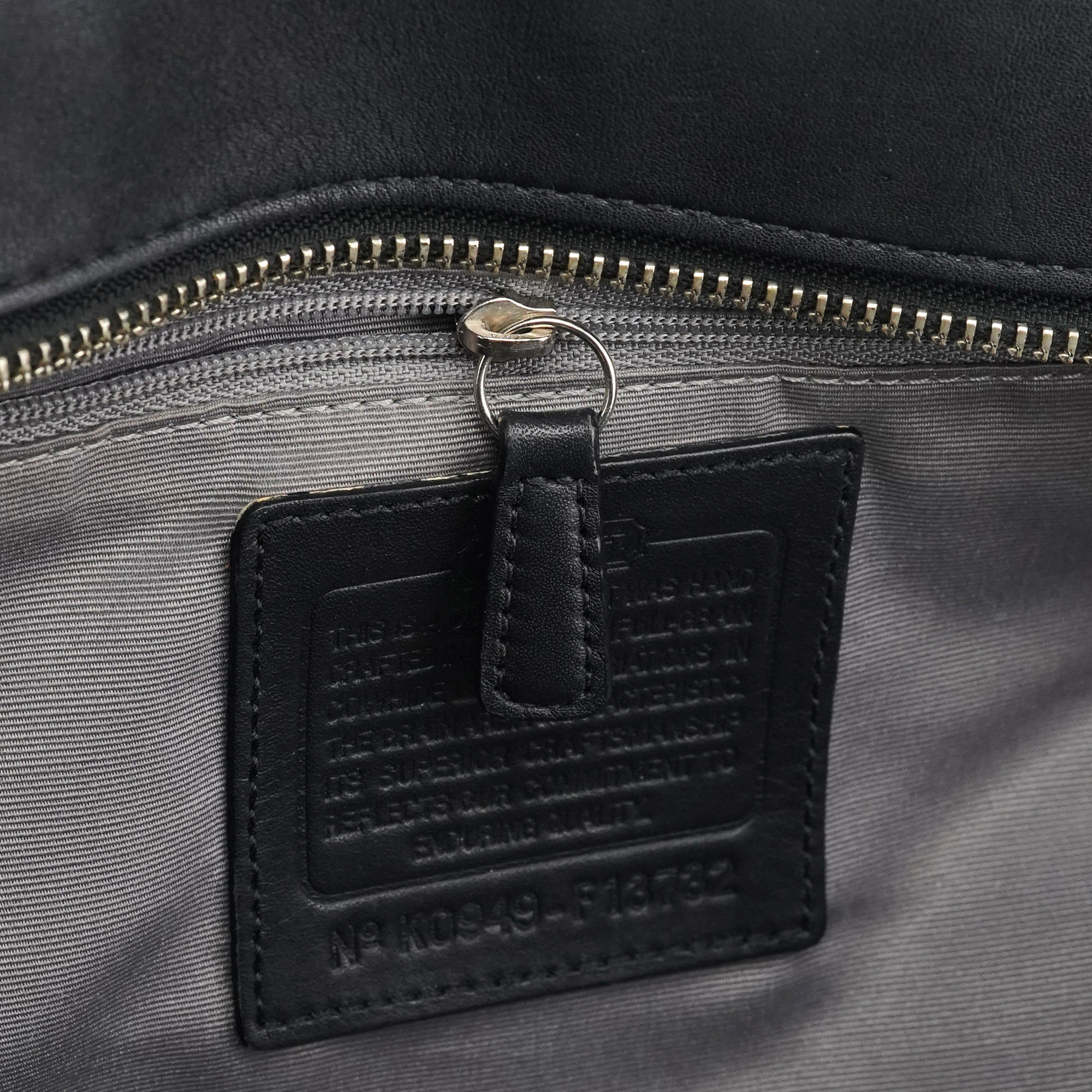 F13732 Black Leather Soho Tote Bag