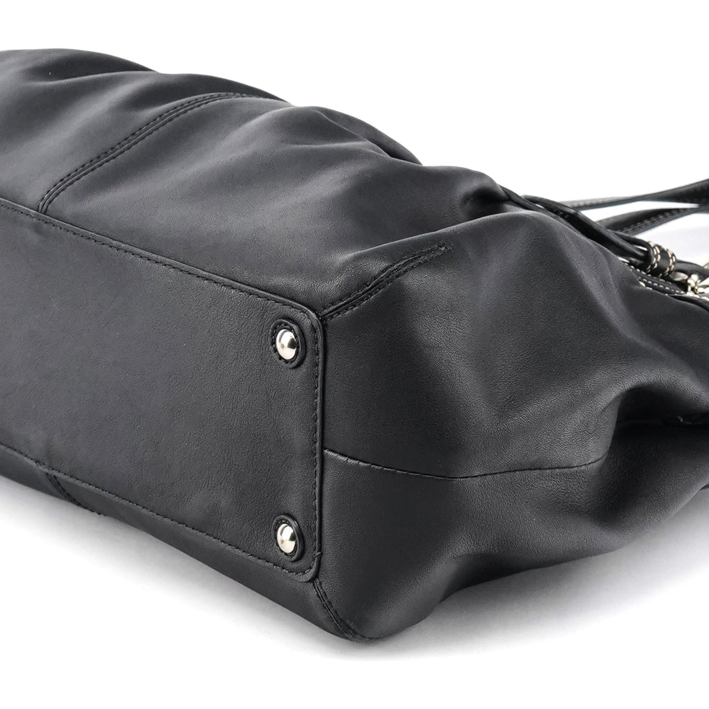F13732 Black Leather Soho Tote Bag