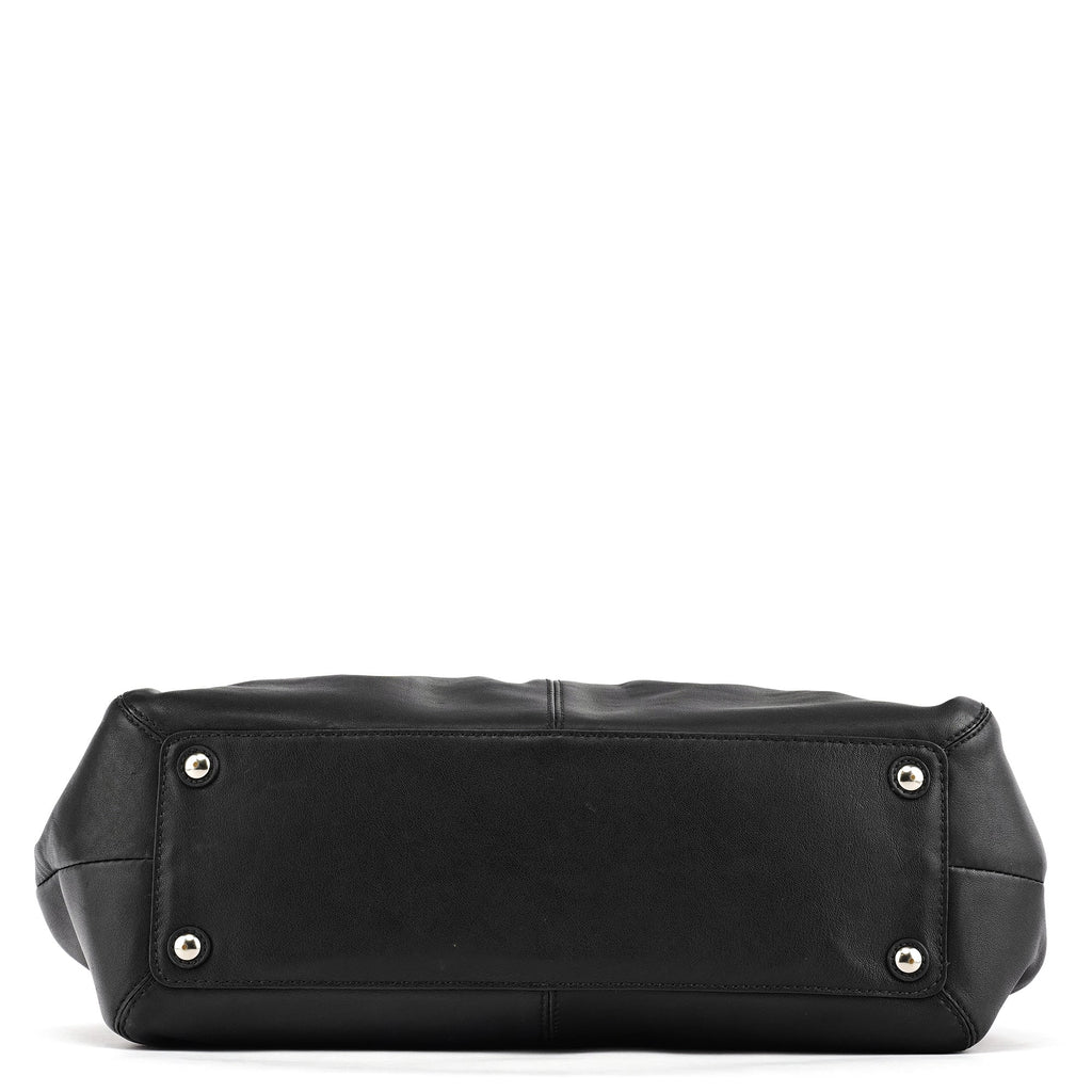 F13732 Black Leather Soho Tote Bag