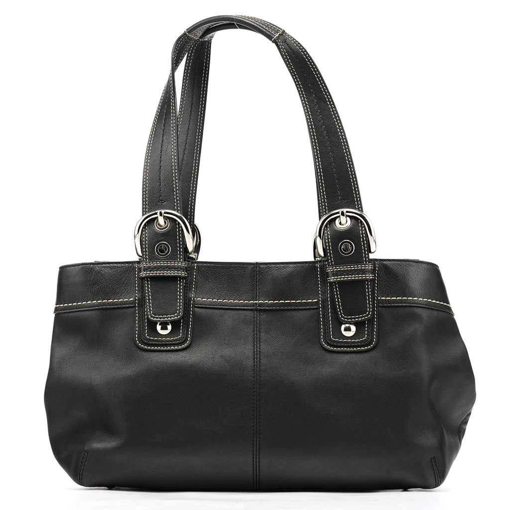 F13732 Black Leather Soho Tote Bag