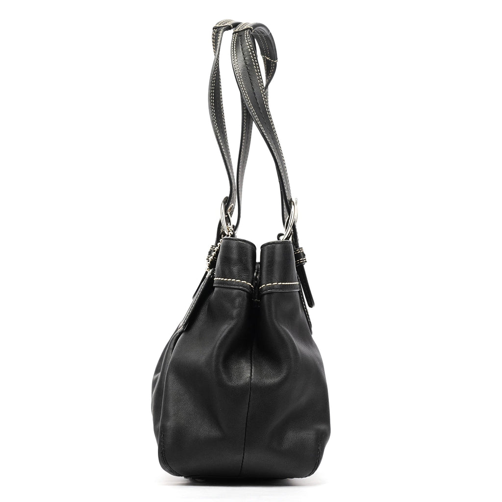 F13732 Black Leather Soho Tote Bag
