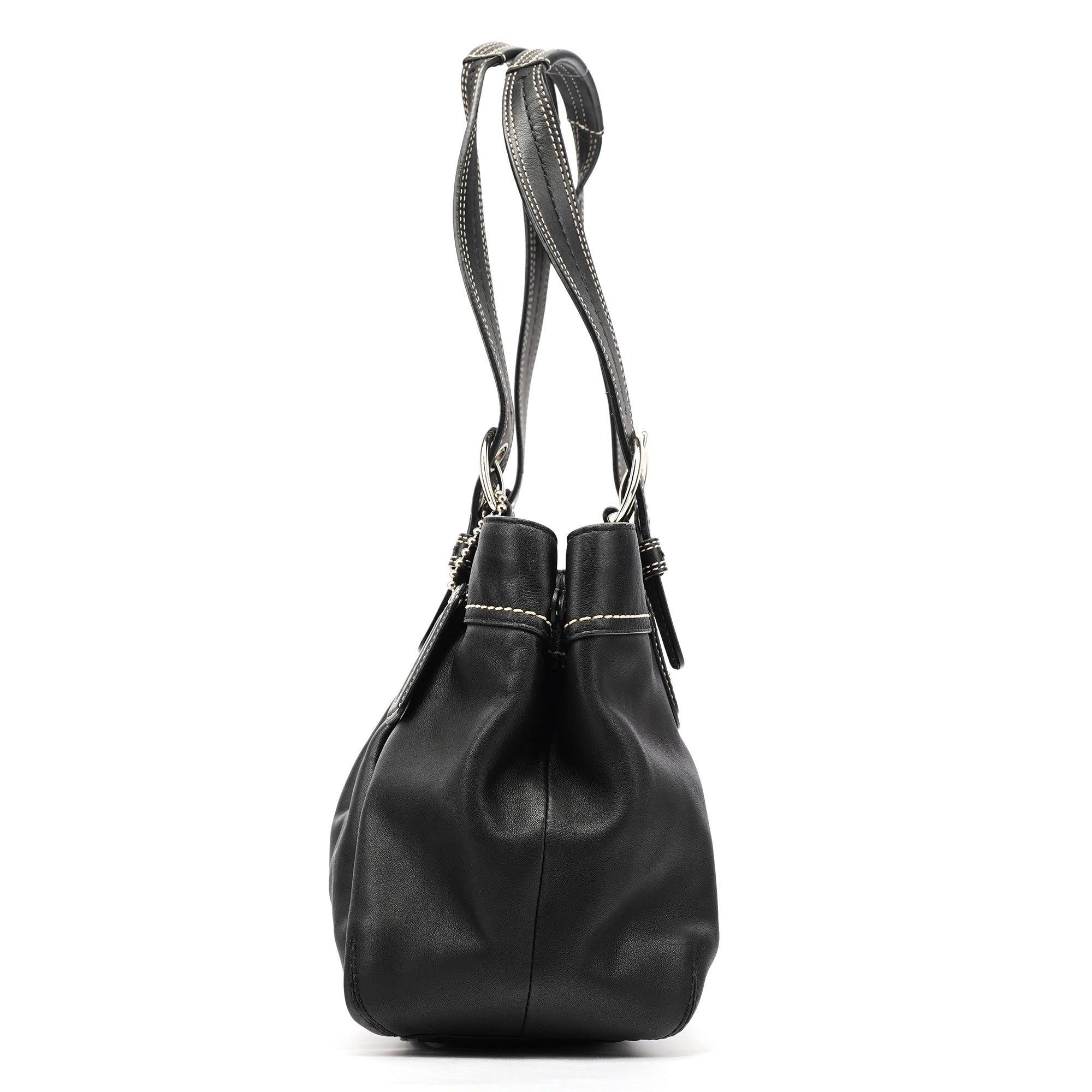 F13732 Black Leather Soho Tote Bag