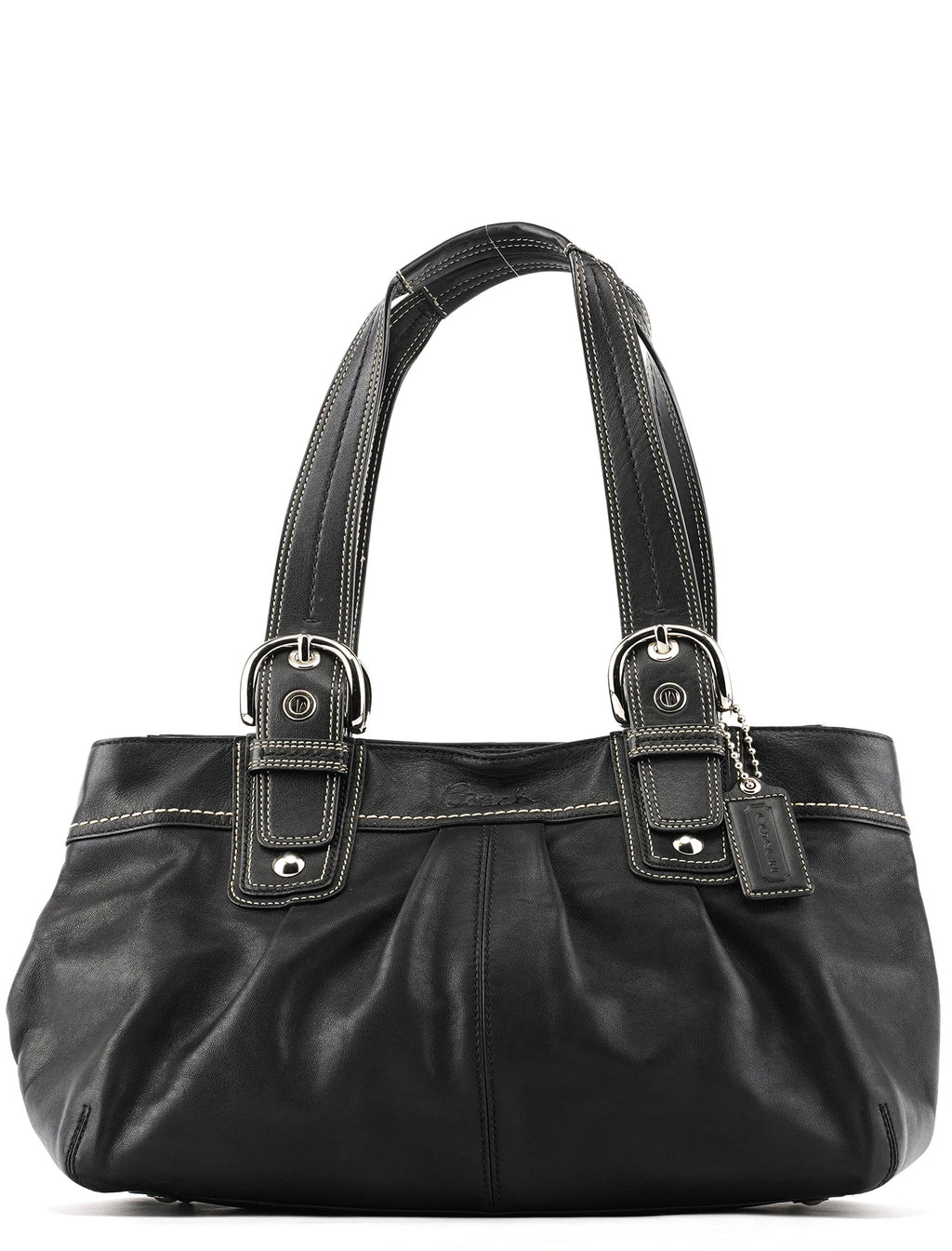 F13732 Black Leather Soho Tote Bag