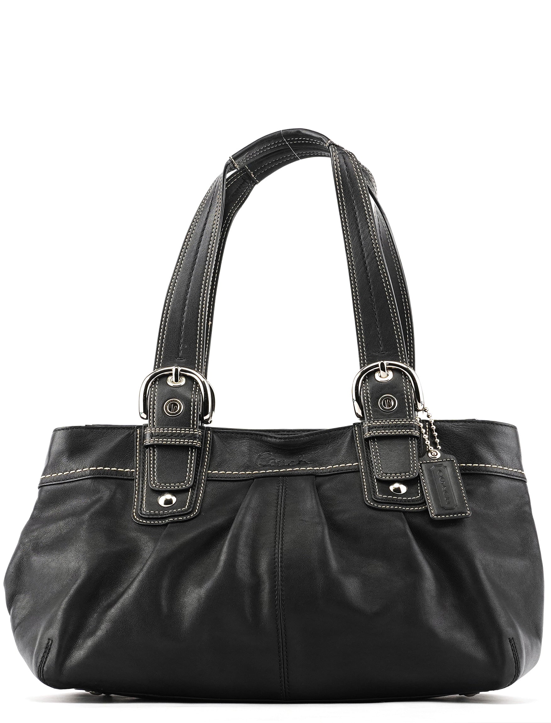 F13732 Black Leather Soho Tote Bag