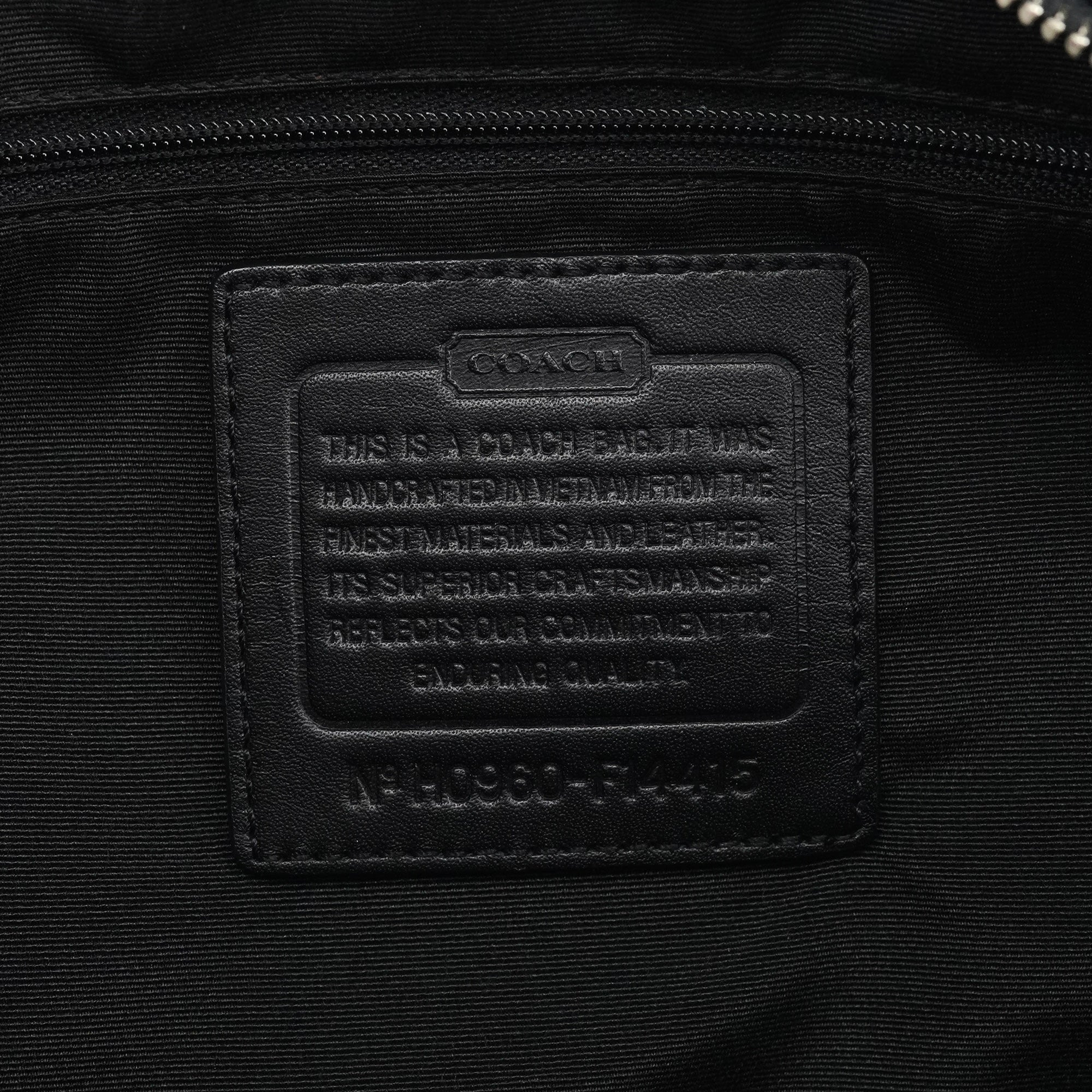 F14415 Black Signature Turnlock Tote Bag