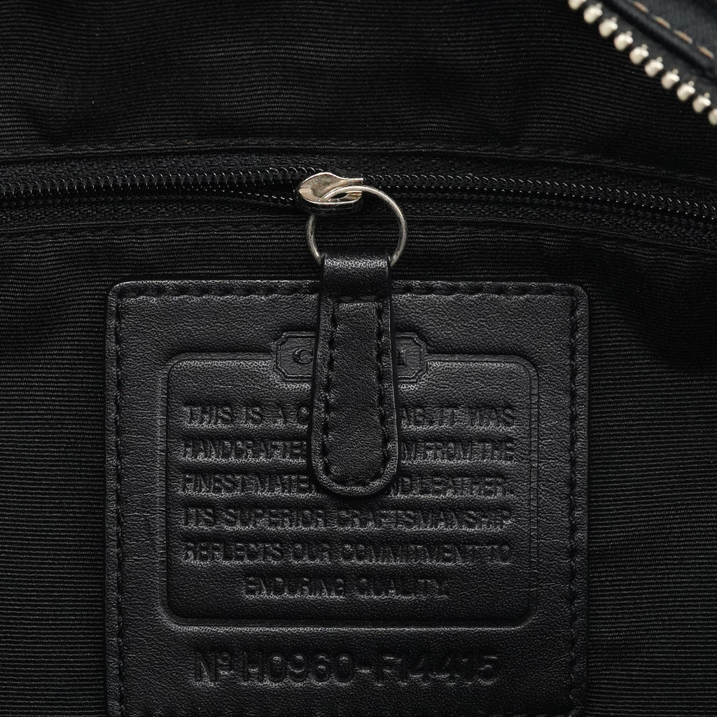 F14415 Black Signature Turnlock Tote Bag