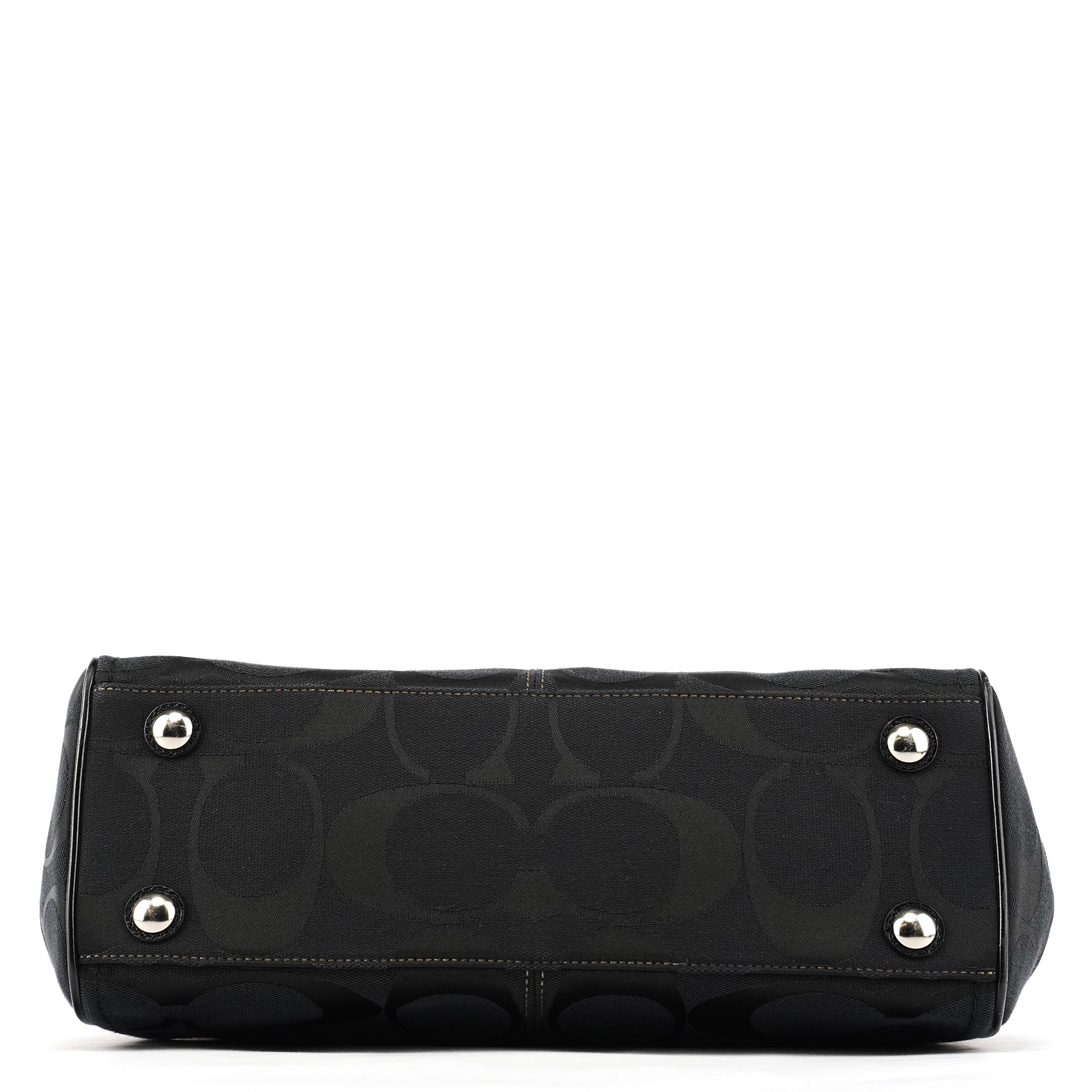 F14415 Black Signature Turnlock Tote Bag
